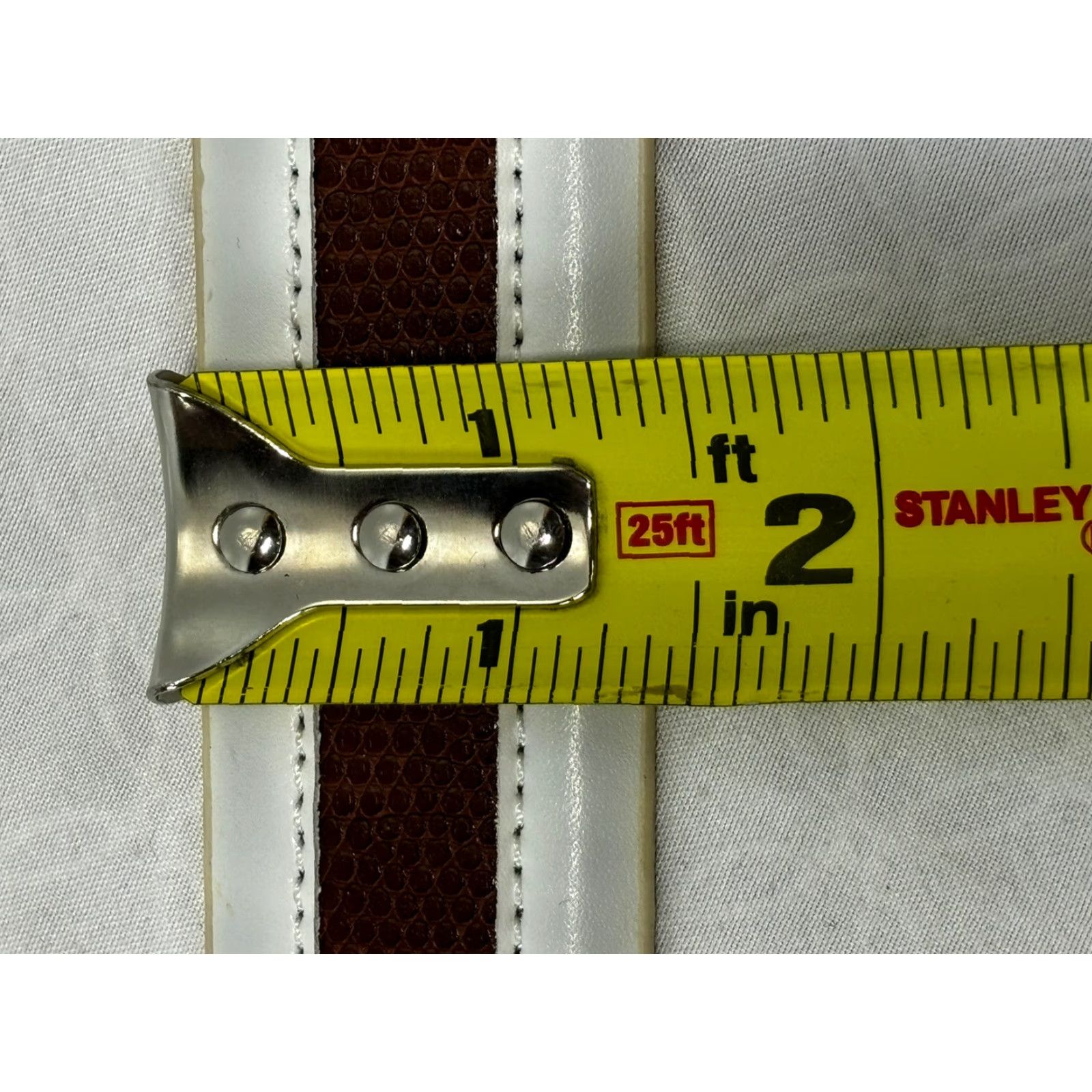 PGA Tour VINTAGE PGA Tour Belt Leather Men 36 White Brown Belt, Leather, PGA Tour, Men, 36, Brown White, Holes wear (as-is) Size 36 - 6 Thumbnail
