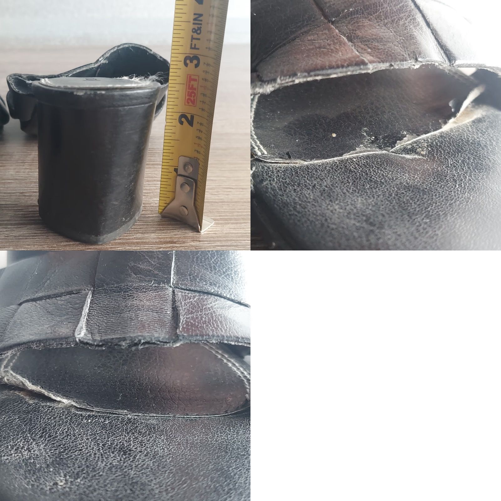 Liz Claiborne Liz Claiborne Women's Black Leather Slides Square Toe Pumps - Size 6.5M Size US 7 / IT 37 - 9 Thumbnail