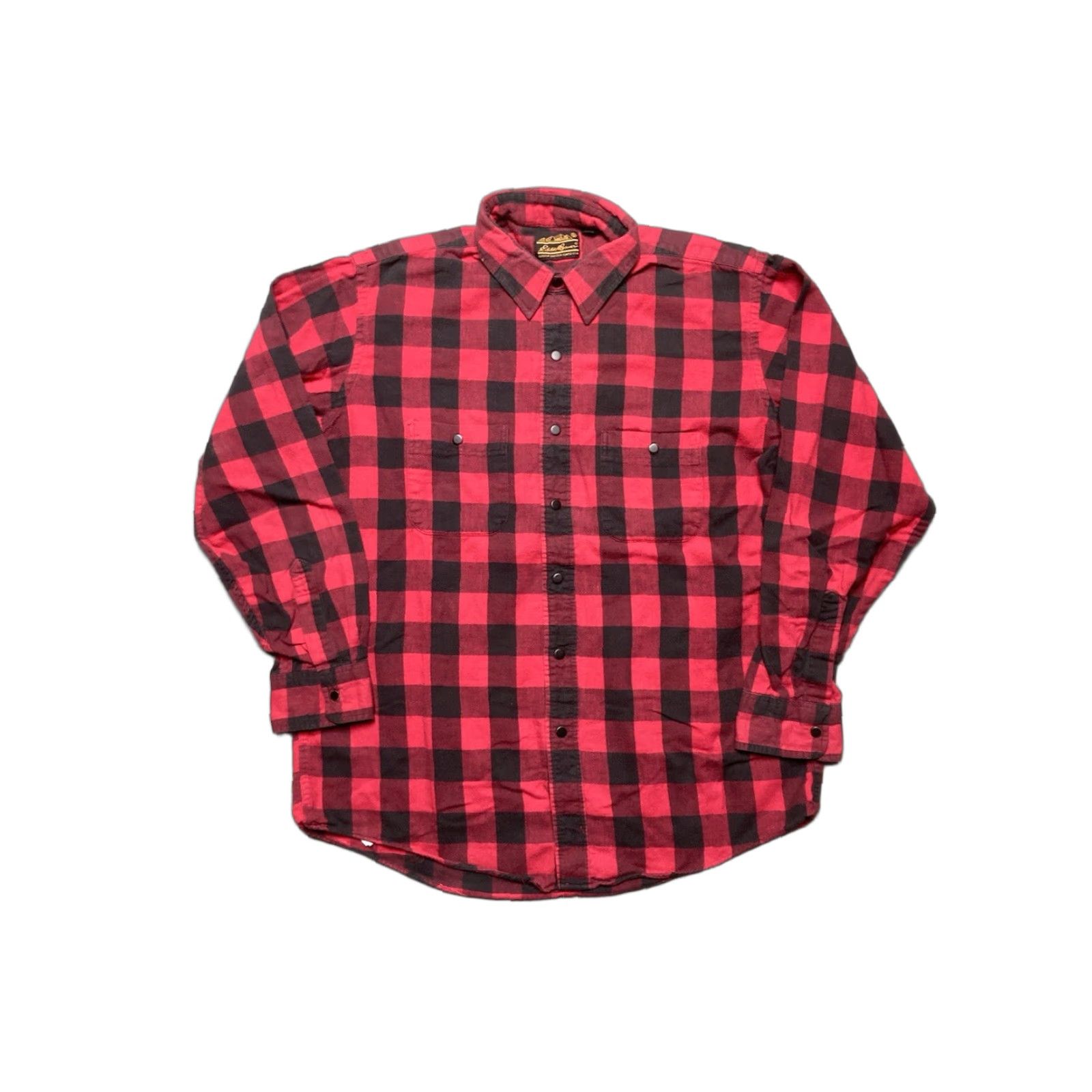 Eddie Bauer VINTAGE Eddie Bauer Shirt Plaid Flannel Buffalo USA XL Snap Front Long Sleeve Cotton Button-Up Mens Size US XL / EU 56 / 4 - 1 Thumbnail