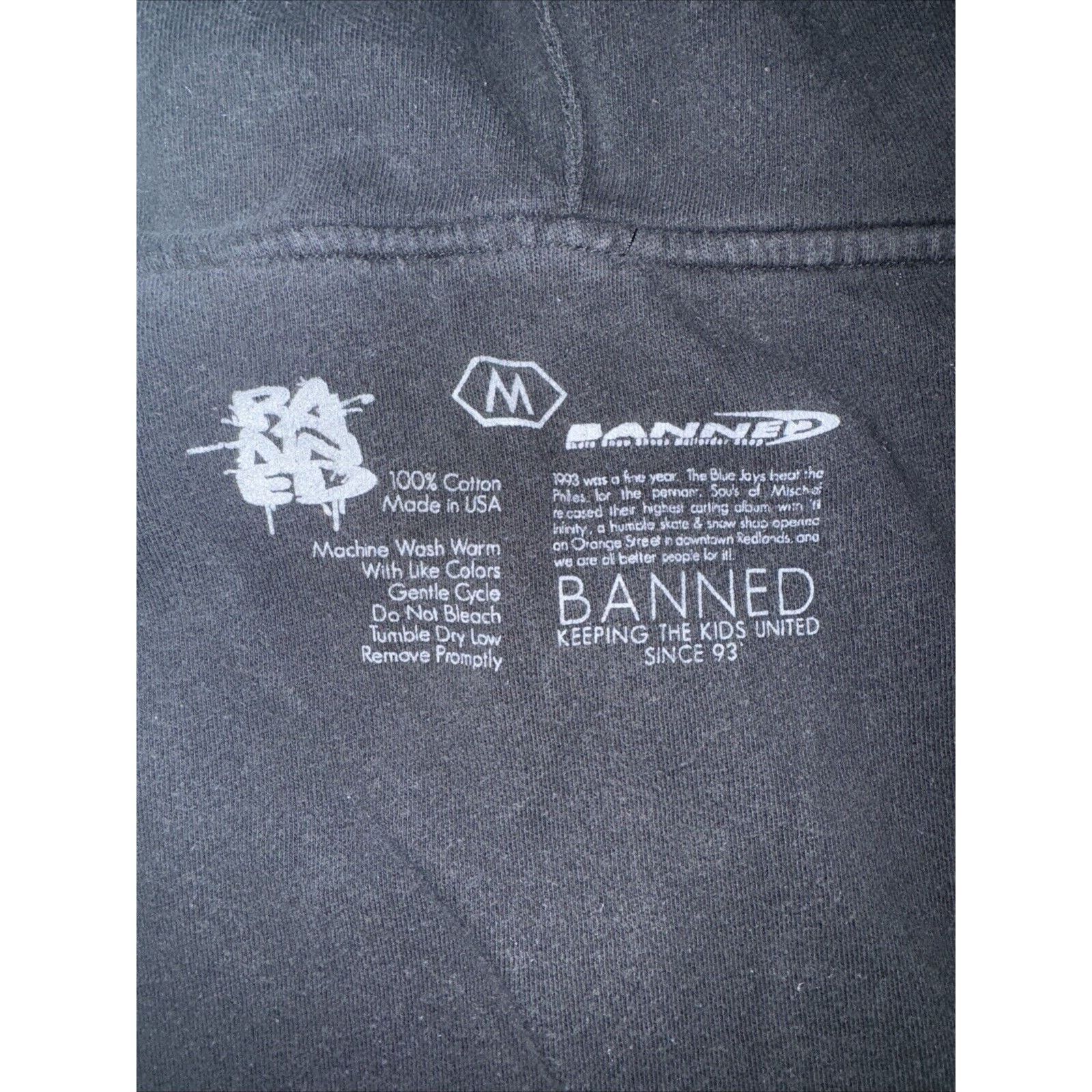 Vintage Banned Board Shop Skateboarding Full Zip Hoodie M 19x23 Size US M / EU 48-50 / 2 - 5 Thumbnail
