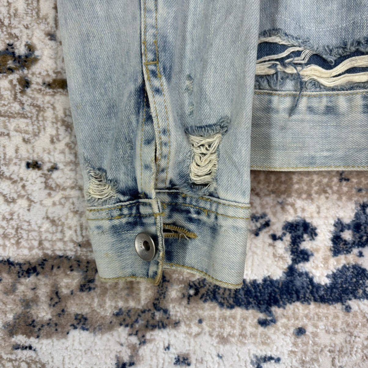 Japanese Brand × Zara Zara Distressed Denim Jean Jacket Type 1 rare design Size US XL / EU 56 / 4 - 7 Thumbnail
