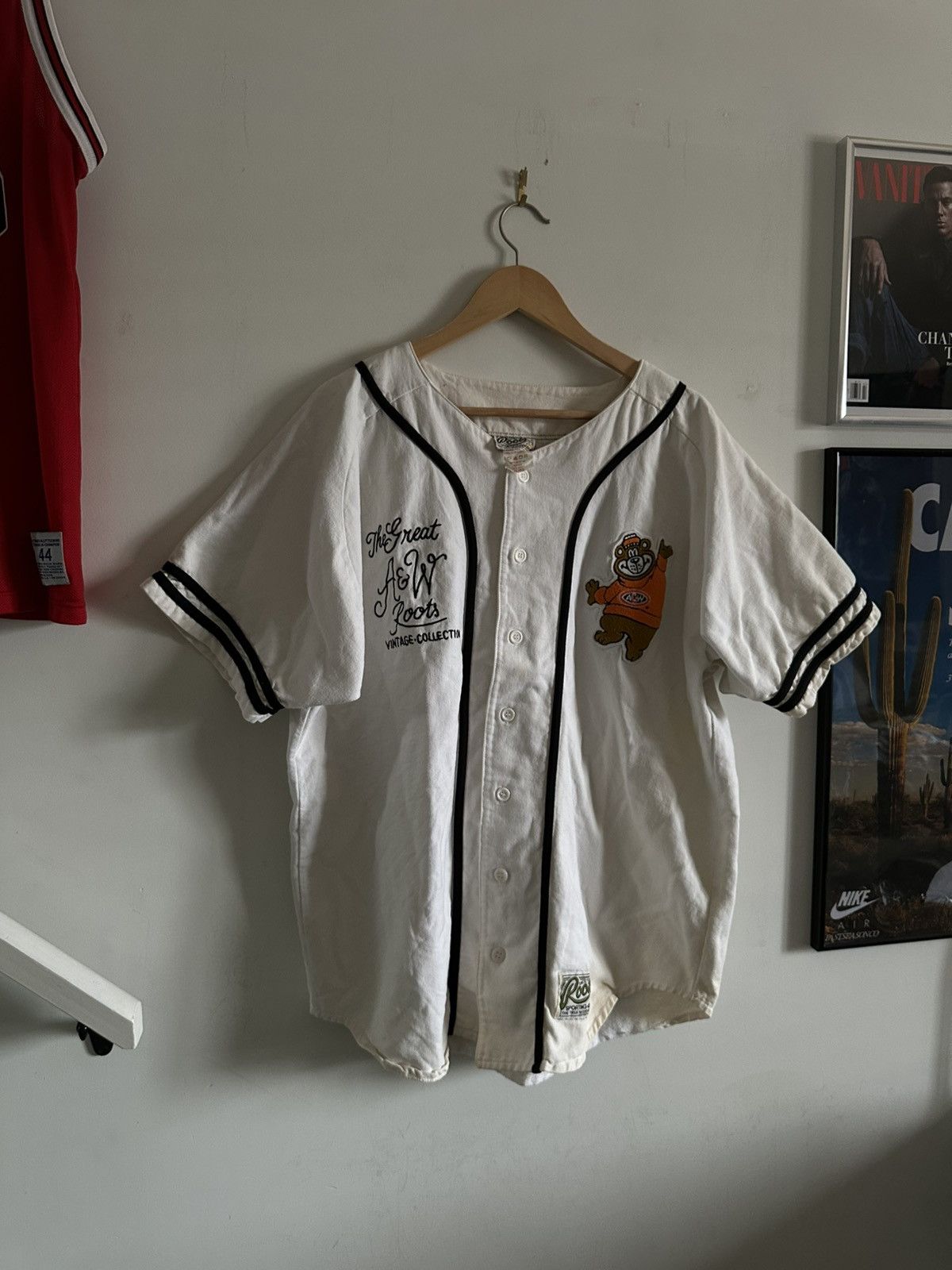 Vintage 80s Vintage A&W Button Up Jersey Size US XL / EU 56 / 4 - 1 Thumbnail