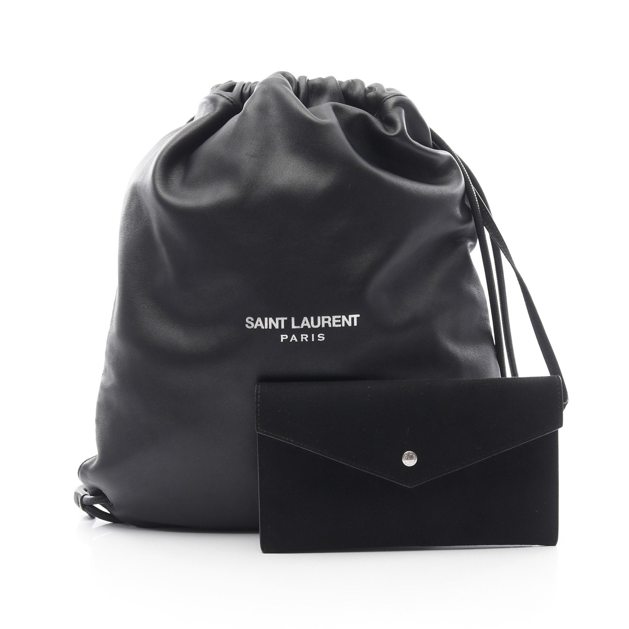 Yves Saint Laurent Yves Saint Laurent Teddy Backpack Rucksack Leather Black Size ONE SIZE - 1 Thumbnail