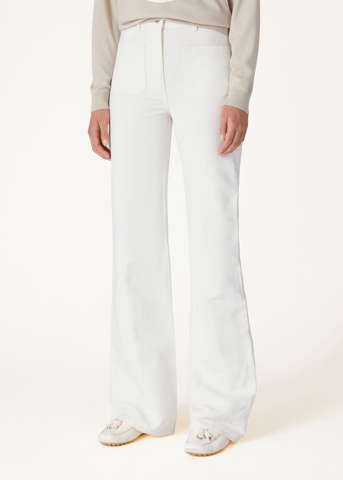 Loro Piana o1srvl11e0425 FAM8742 Linen Danbeth Trouser in White Size 28" / US 6 / IT 42 - 5 Thumbnail