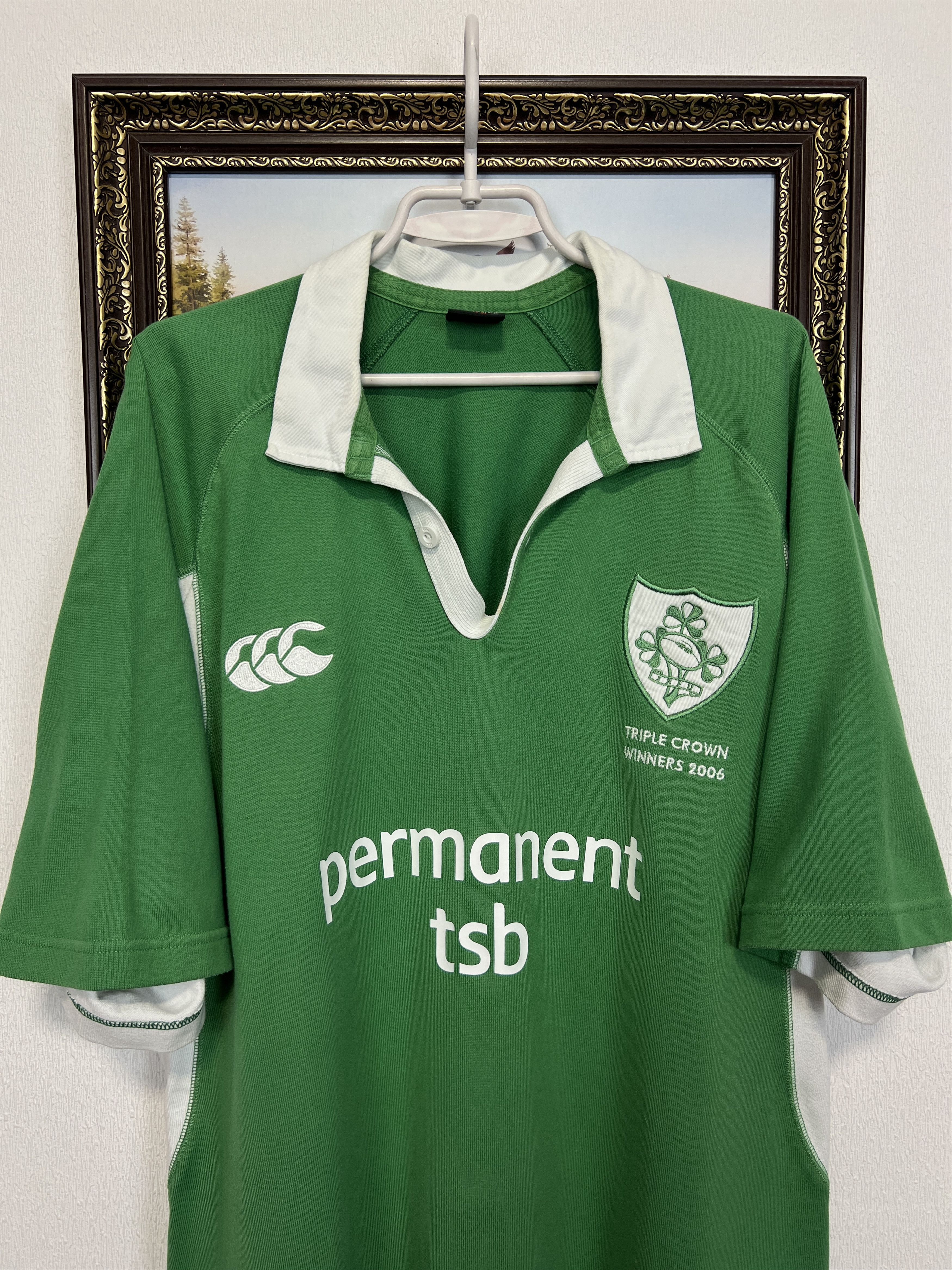 Vintage Canterbury Ireland Triple Crown Winners Rugby Shirt Jersey Size US XL / EU 56 / 4 - 2 Thumbnail