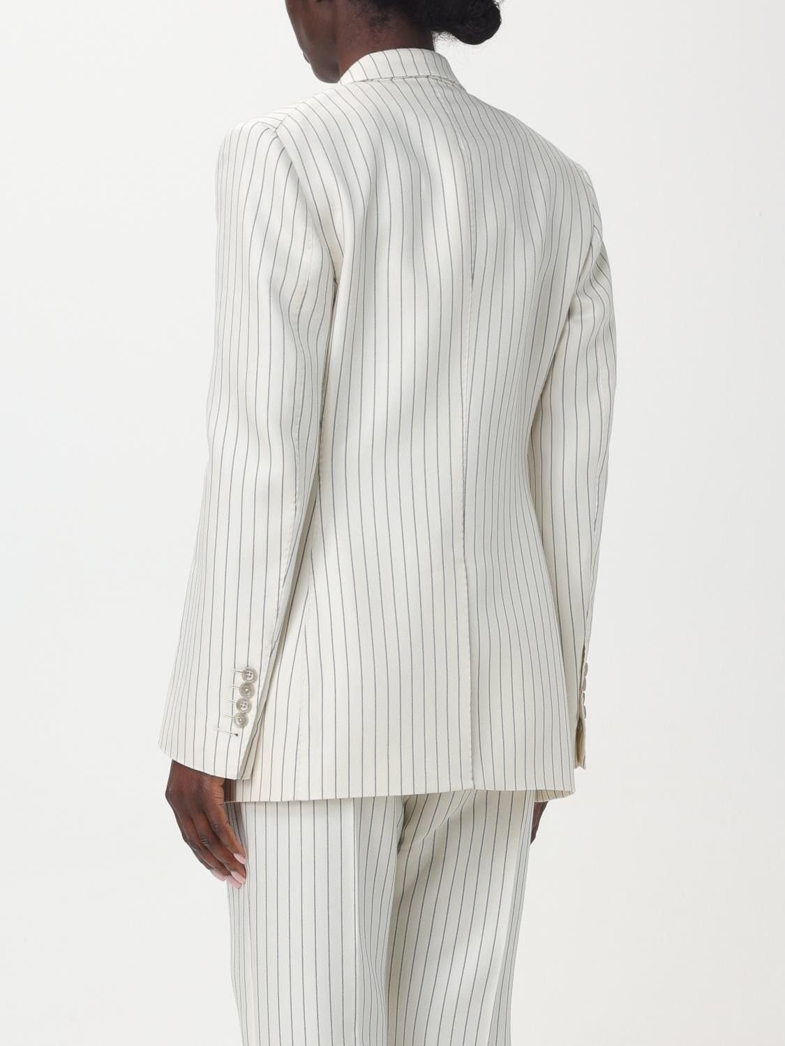 Tom Ford o1w1db10525 GI2971 Double-Breasted Jacket in White Size XXS / US 00 / IT 34 - 3 Thumbnail