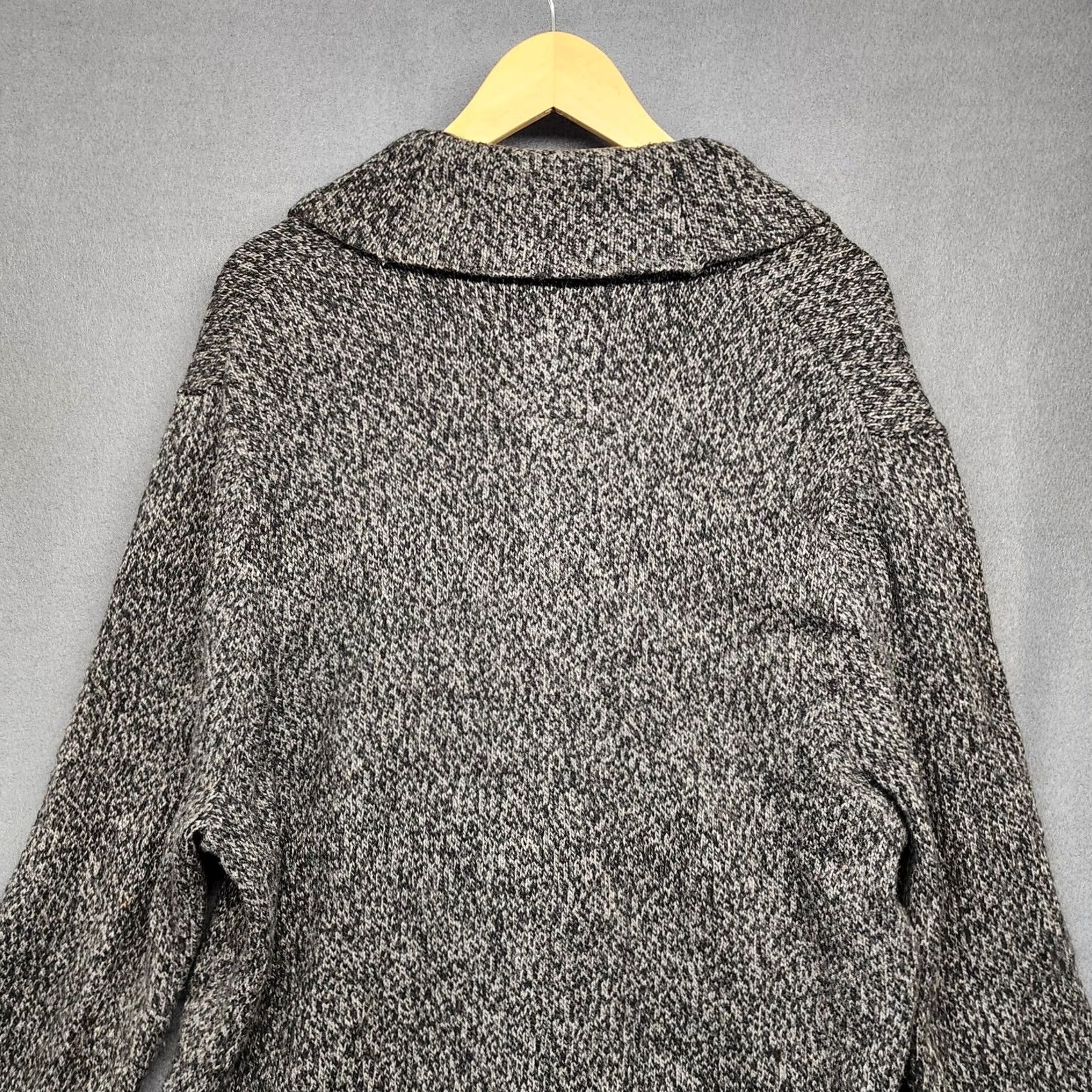 Mossimo Mossimo Supply Co Sweater Mens XL Grey Black Wool Blend Shawl Collar Cardigan Size US XL / EU 56 / 4 - 8 Thumbnail