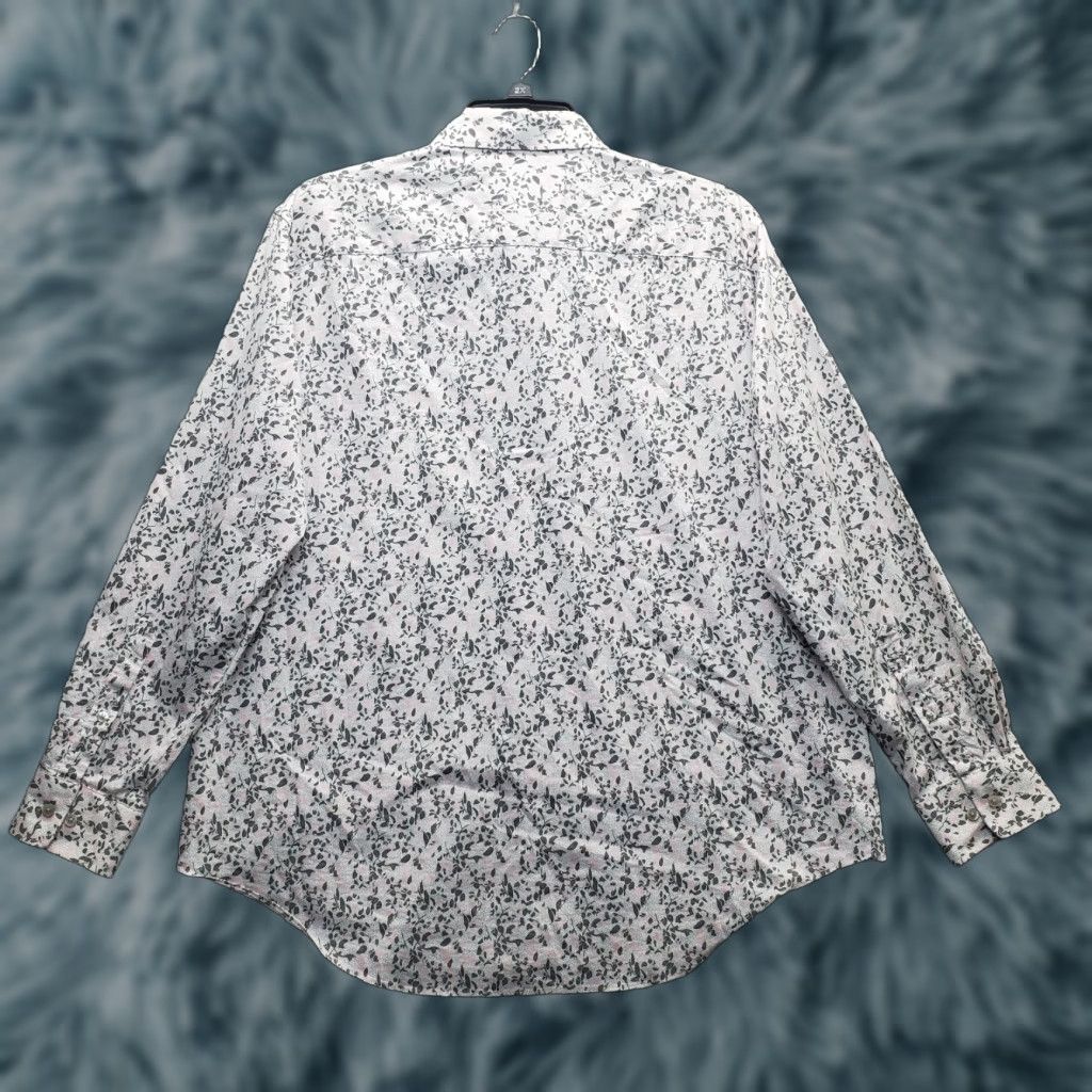 Van Heusen Van Heusen Flex Dress Shirt Mens Size 18 Multi Floral Slim Fit Stretch Button Up Shirt Size 48R - 1 Thumbnail