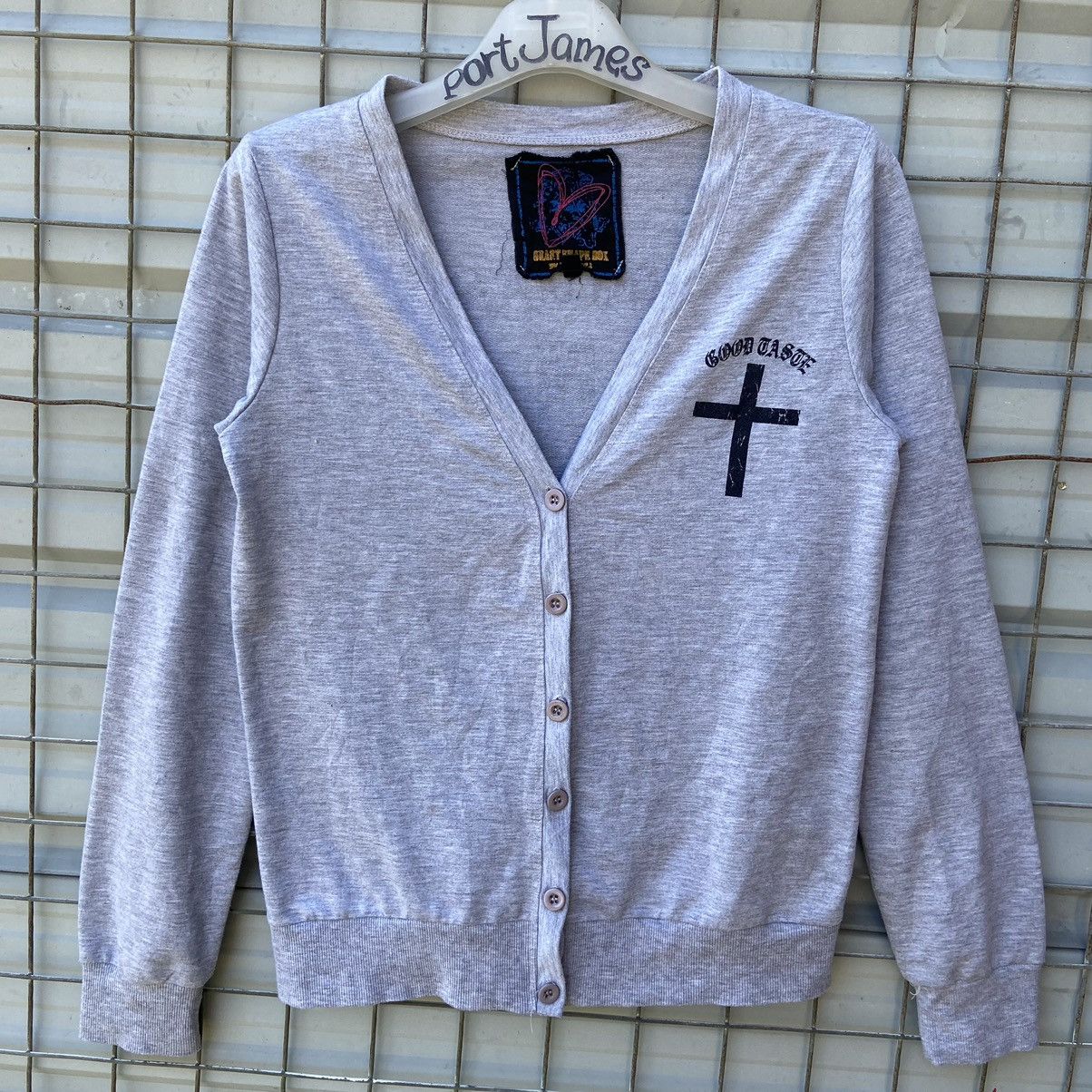 image of Avant Garde Craft Shape Box Nice Design Cardigan in Grey, Women's (Size Small)
