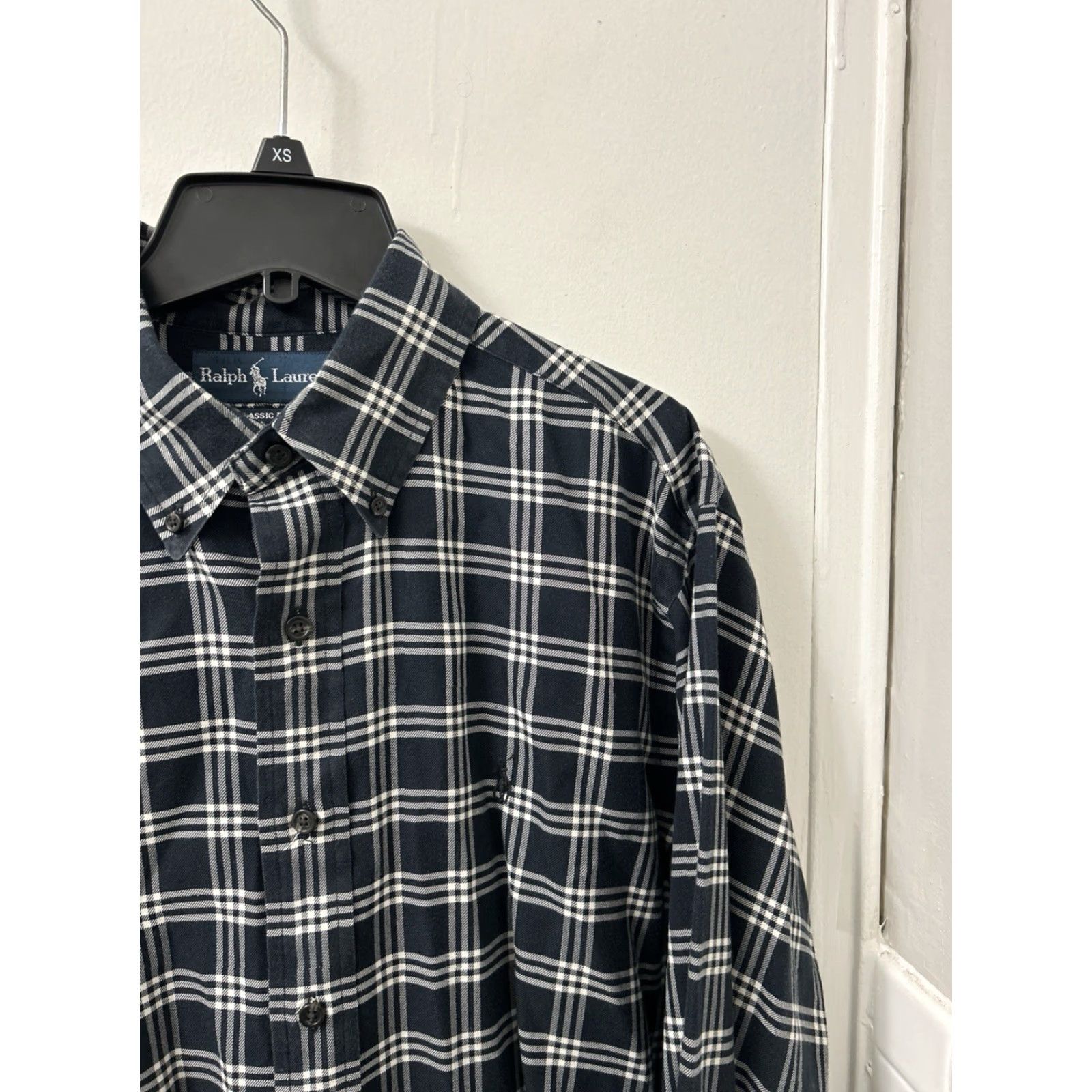 Ralph Lauren VTG Ralph Lauren Shirt Mens L Navy Blue Plaid Classic Fit Button-Down Long Sleeve Size US L / EU 52-54 / 3 - 4 Thumbnail
