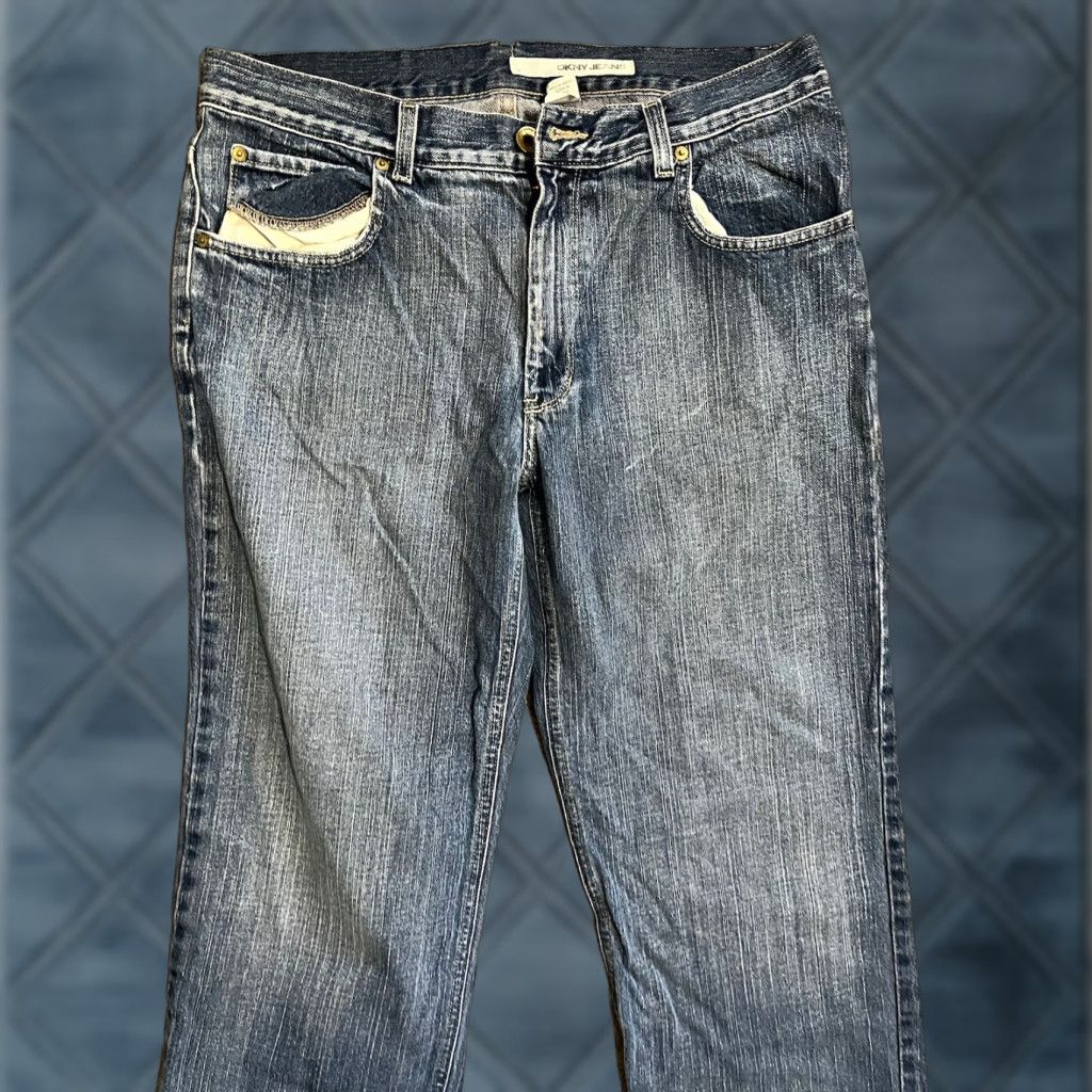 DKNY DKNY Jeans Men's 34x30 Denim Blue Cotton Relaxed Leg Workwear Dark Wash Faded City Classic Outdoor 34 Mens Jeans Blue Cotton DKNY 5-Pocket Size US 34 / EU 50 - 1 Thumbnail