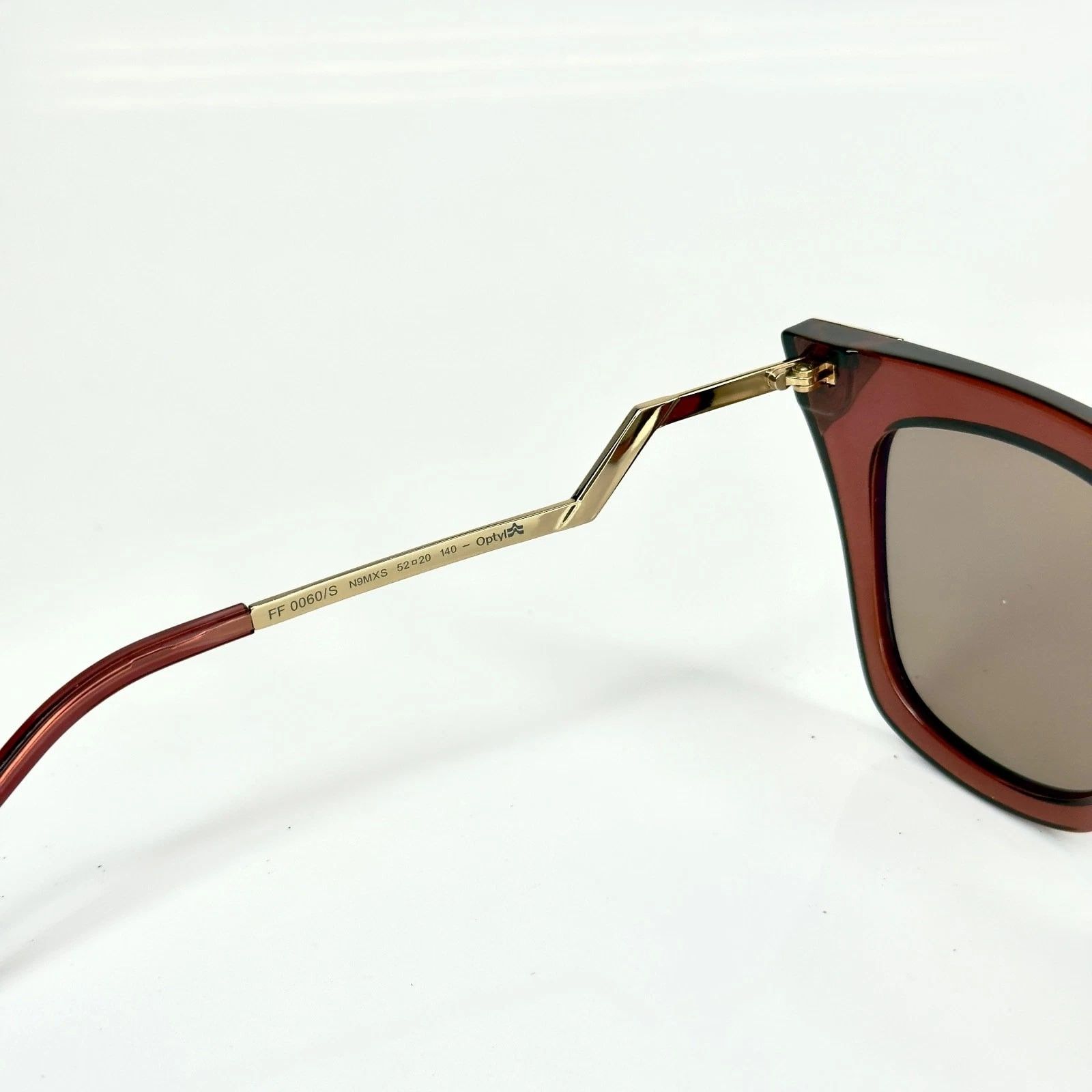 Fendi FENDI FF0060 0060 IRIDIA Red Translucent Gold Sunglasses Size ONE SIZE - 2 Thumbnail
