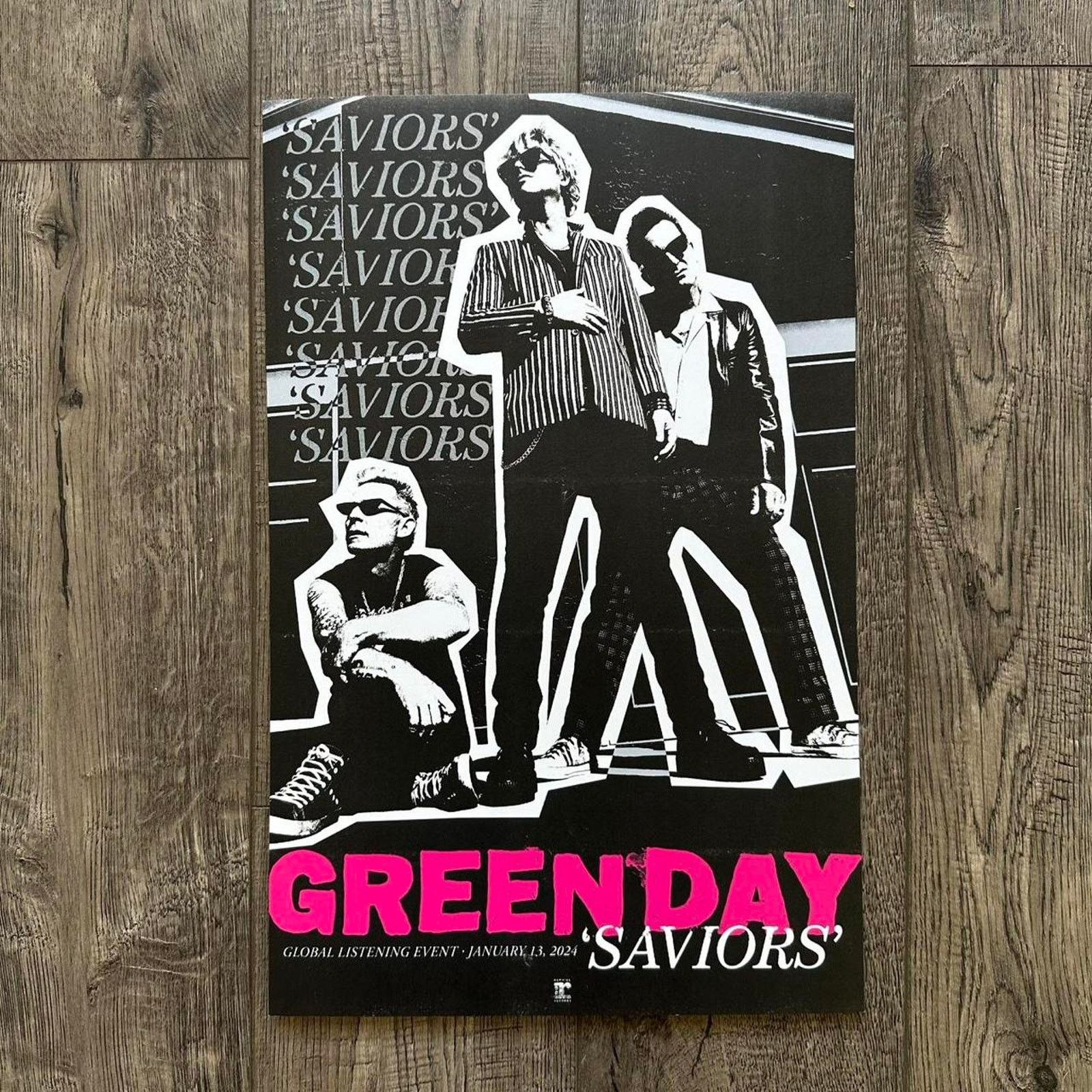 Band Tees Green Day Saviors Album Record Exclusive Music Promo Poster Size ONE SIZE - 1 Thumbnail