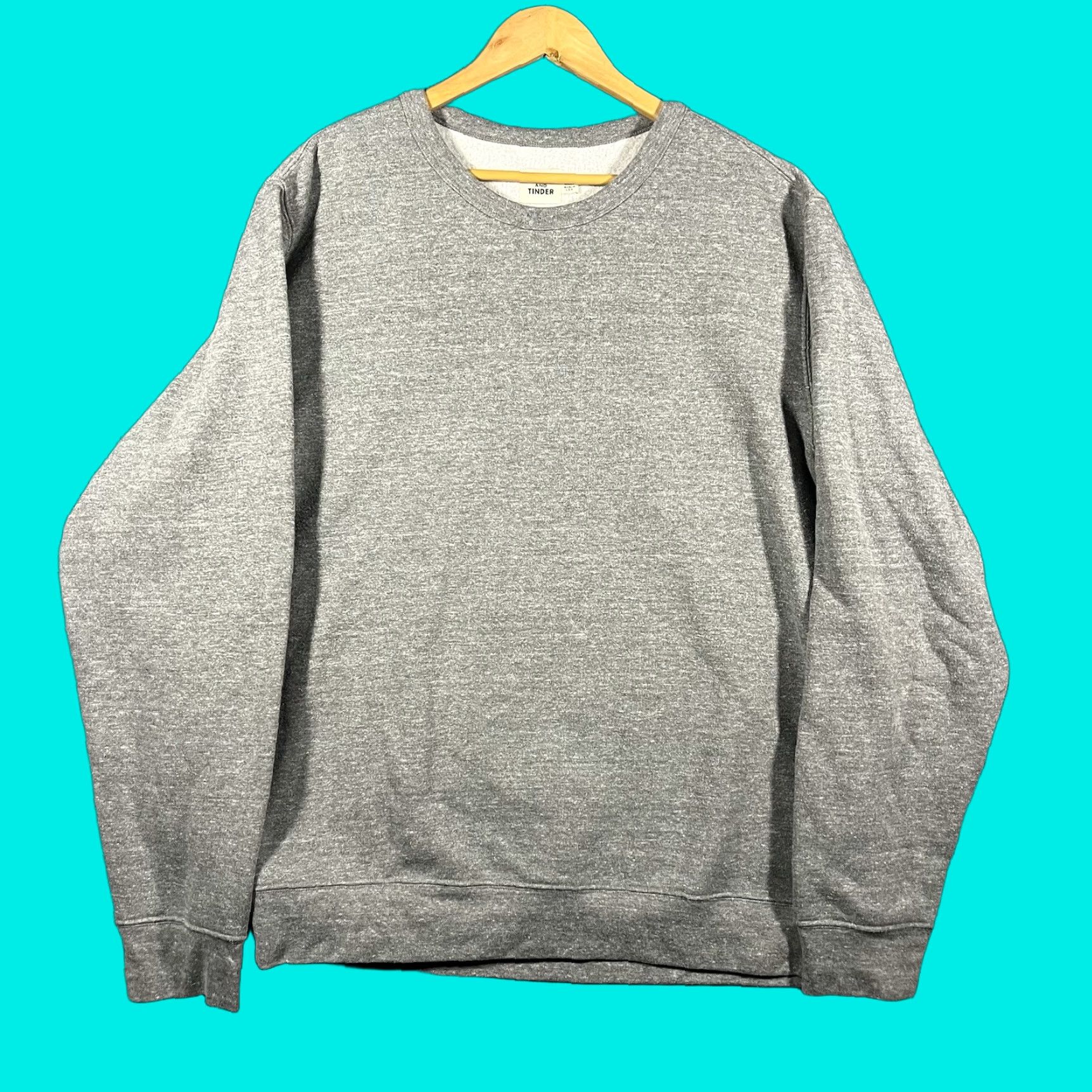 Flint And Tinder Flint and Tinder Sweatshirt Mens 3XL Raglan Crewneck Fleece Heather Gray Pullover Lined Size US XXL / EU 58 / 5 - 1 Thumbnail
