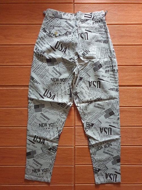 Japanese Brand 💥Three top abstract cream streetwear pant Size 26" / US 2 / IT 38 - 2 Thumbnail
