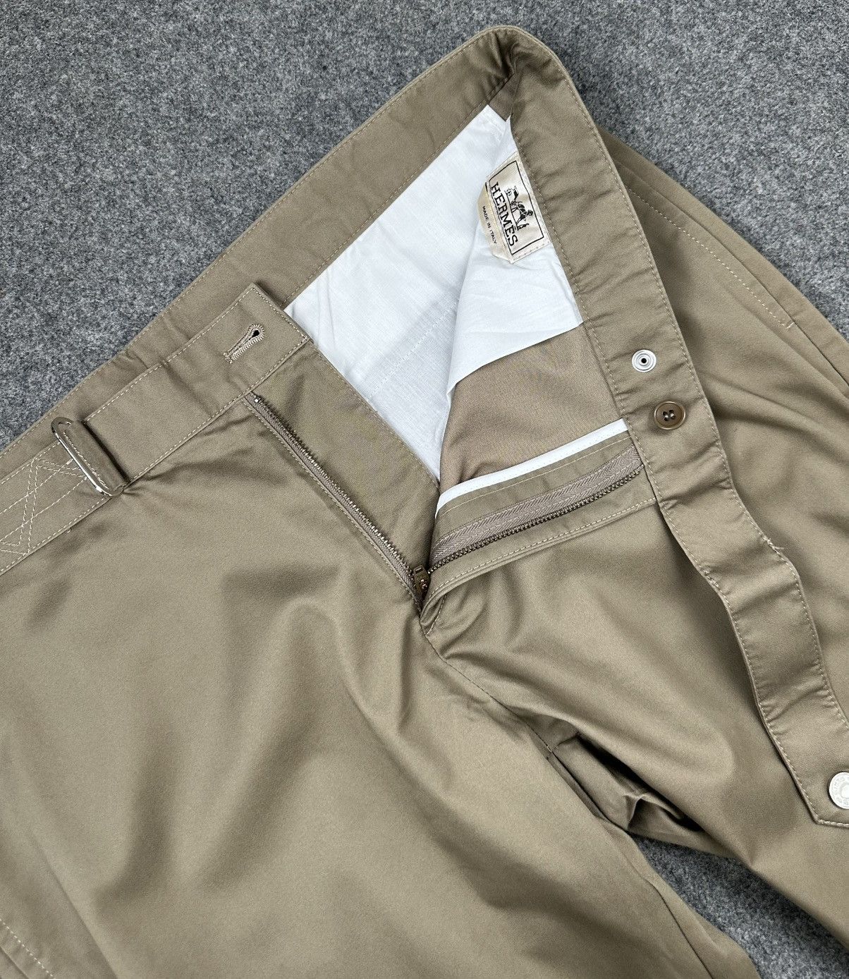 Hermes Hermes - Waistband Details / Snap Button Trouser Light Brown Size US 36 / EU 52 - 7 Thumbnail