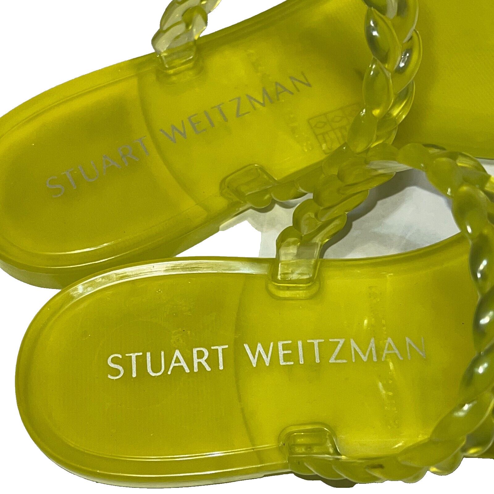 Stuart Weitzman Stuart Weitzman Yellow Braid Sawyer Jelly Sandals Size 9 B Size US 9 / IT 39 - 6 Thumbnail
