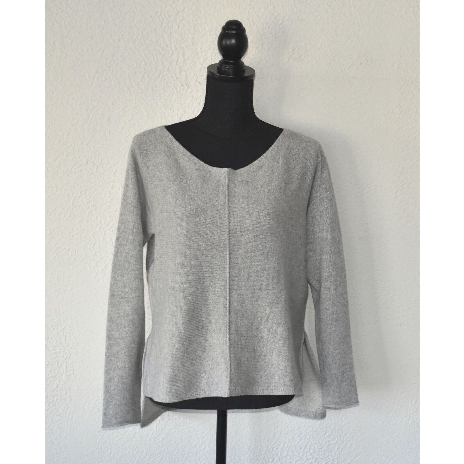 Eileen Fisher NEW EILEEN FISHER Heather Cashmere High/Low Hem Sweater PP Size S / US 4 / IT 40 - 2 Thumbnail