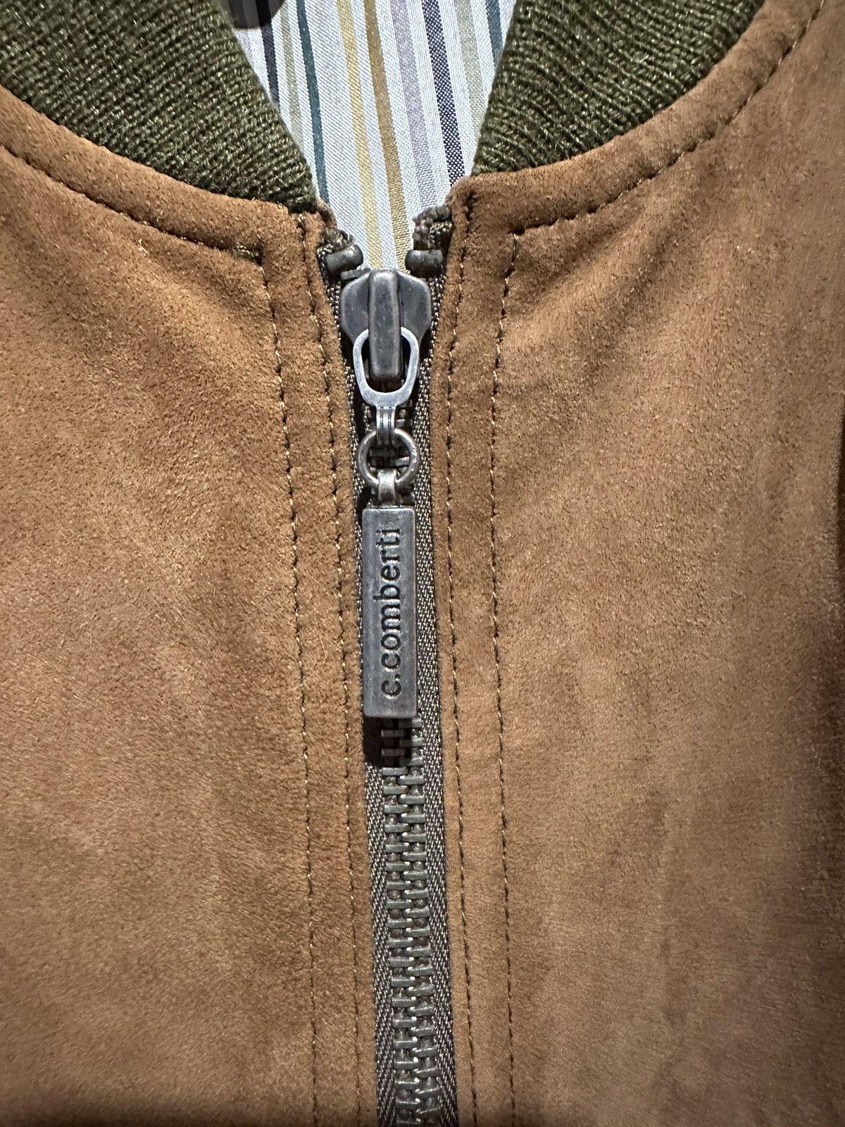 Leather C. Comberti suede bomber brown jacket leather Size US L / EU 52-54 / 3 - 2 Thumbnail