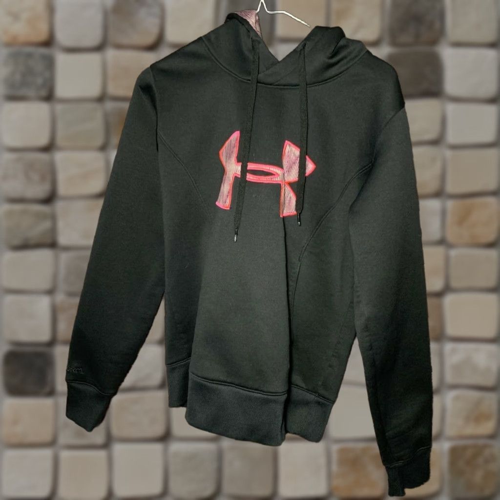 Under Armour Under Armour Coldgear Sweatshirt Hooded Small Black Pink Mens Cold Gear Hoodie Size US S / EU 44-46 / 1 - 1 Thumbnail