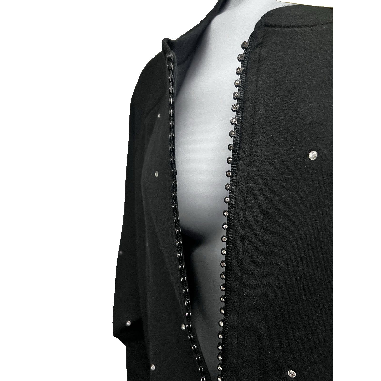 Other Quacker Factory Black Zip Up Jacket Plus 3X Rhinestones New Size 3XL / US 20-22 - 6 Thumbnail