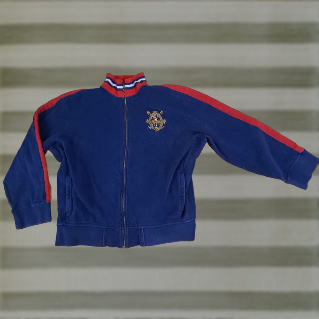 Ralph Lauren Polo Ralph Lauren Full Zip Jacket Varsity Blue 2XL Men Canvas Cotton Warm-Up Quality Thick NYC New York Size US XXL / EU 58 / 5 - 1 Thumbnail