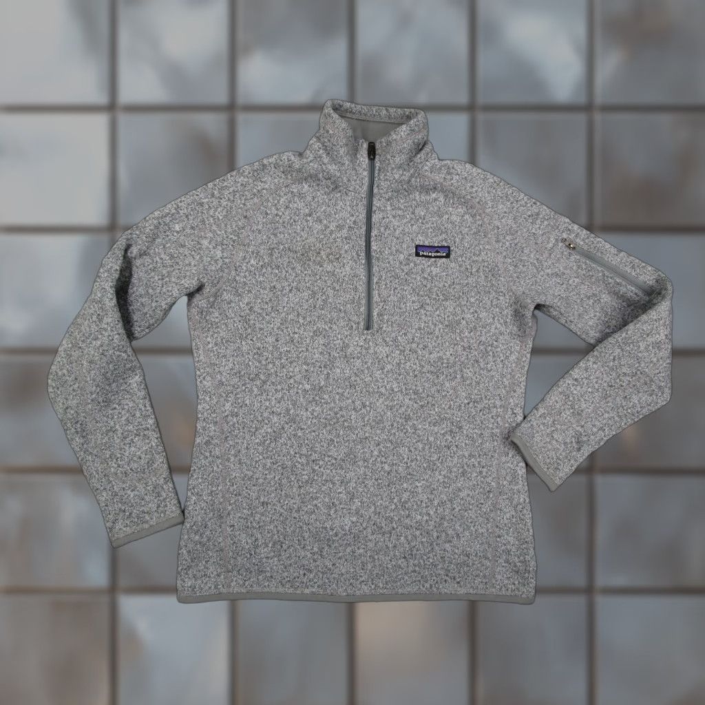 Patagonia Patagonia Pullover 1/4 Zip Womens Medium Gray Heather Fleece Knit Sweater Size M / US 6-8 / IT 42-44 - 1 Thumbnail