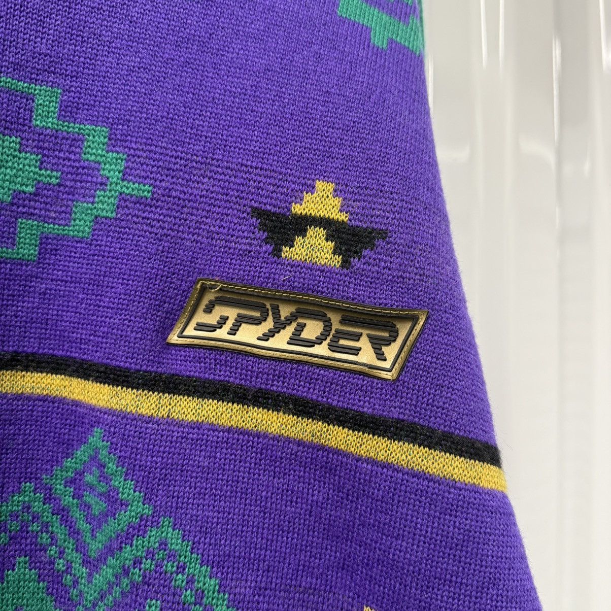 Spyder × Vintage RARE Vintage 90s Coogi Style Spyder Crewneck Sweater Size US L / EU 52-54 / 3 - 6 Thumbnail