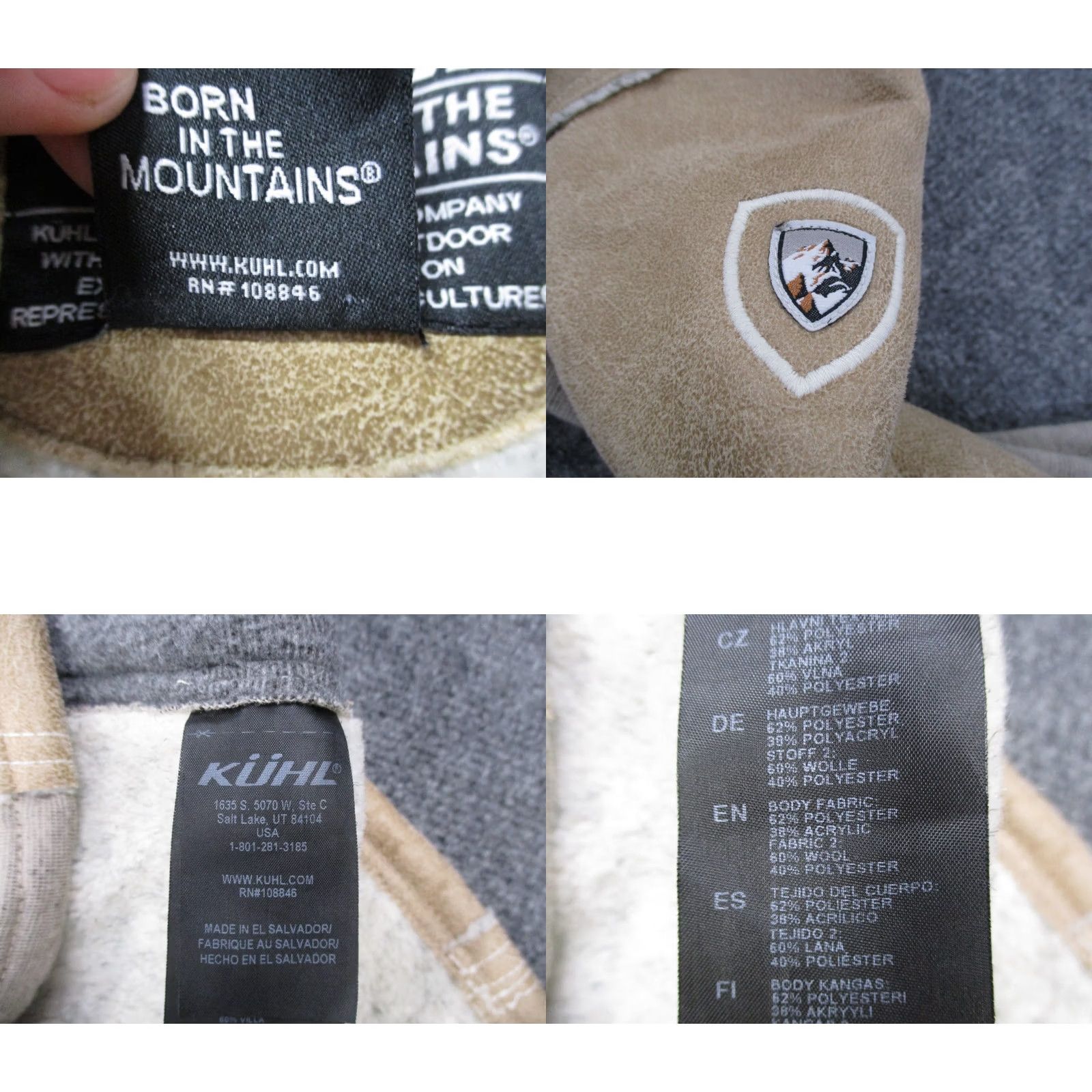Vintage Kuhl Jacket Womens L Beige Wool Blend Fleece Hooded Outdoors Hiking Camping Jacket Size L / US 10 / IT 46 - 8 Thumbnail