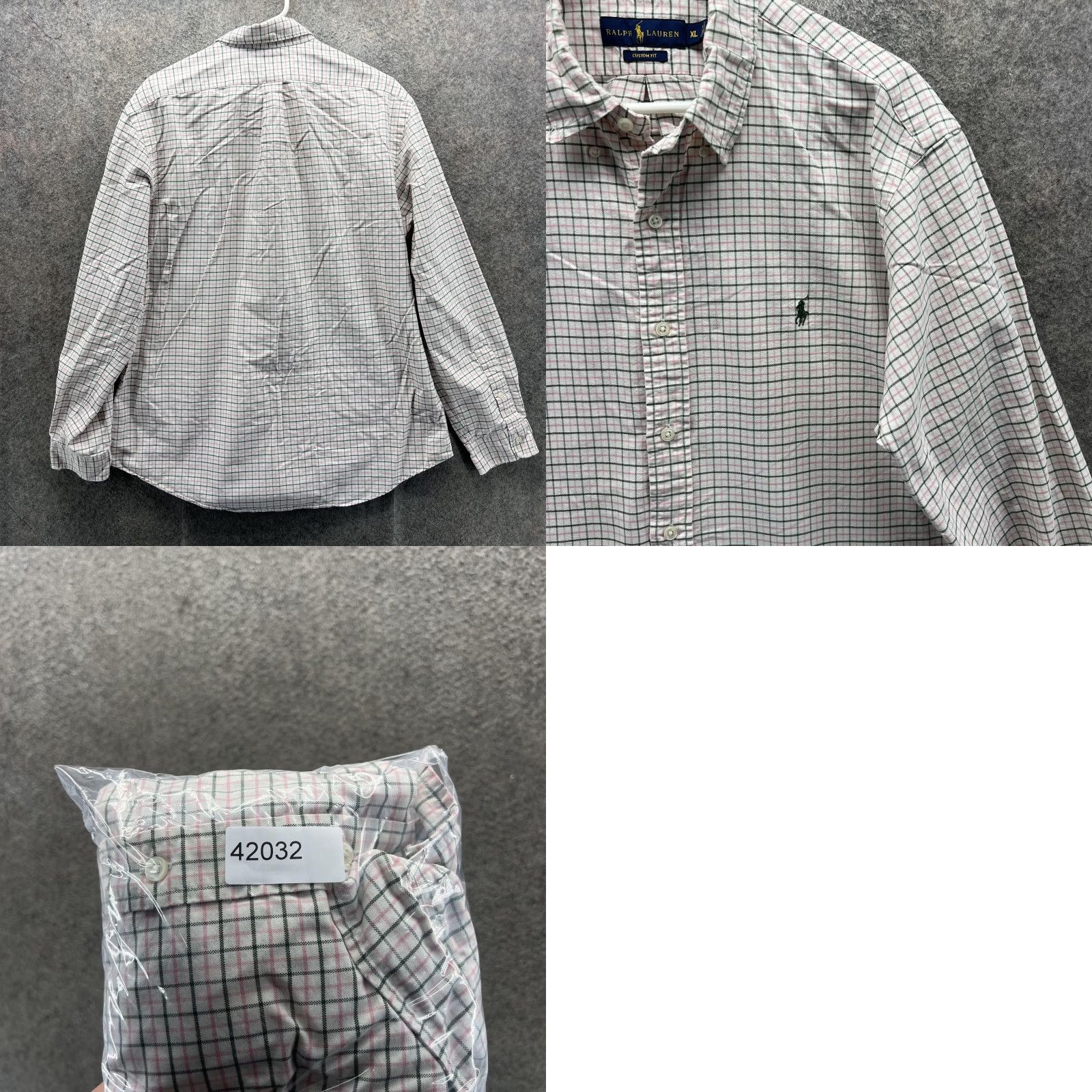 Ralph Lauren Ralph Lauren Shirt Mens XL White Check Long Sleeve Button Front Custom Fit Size US XL / EU 56 / 4 - 8 Thumbnail