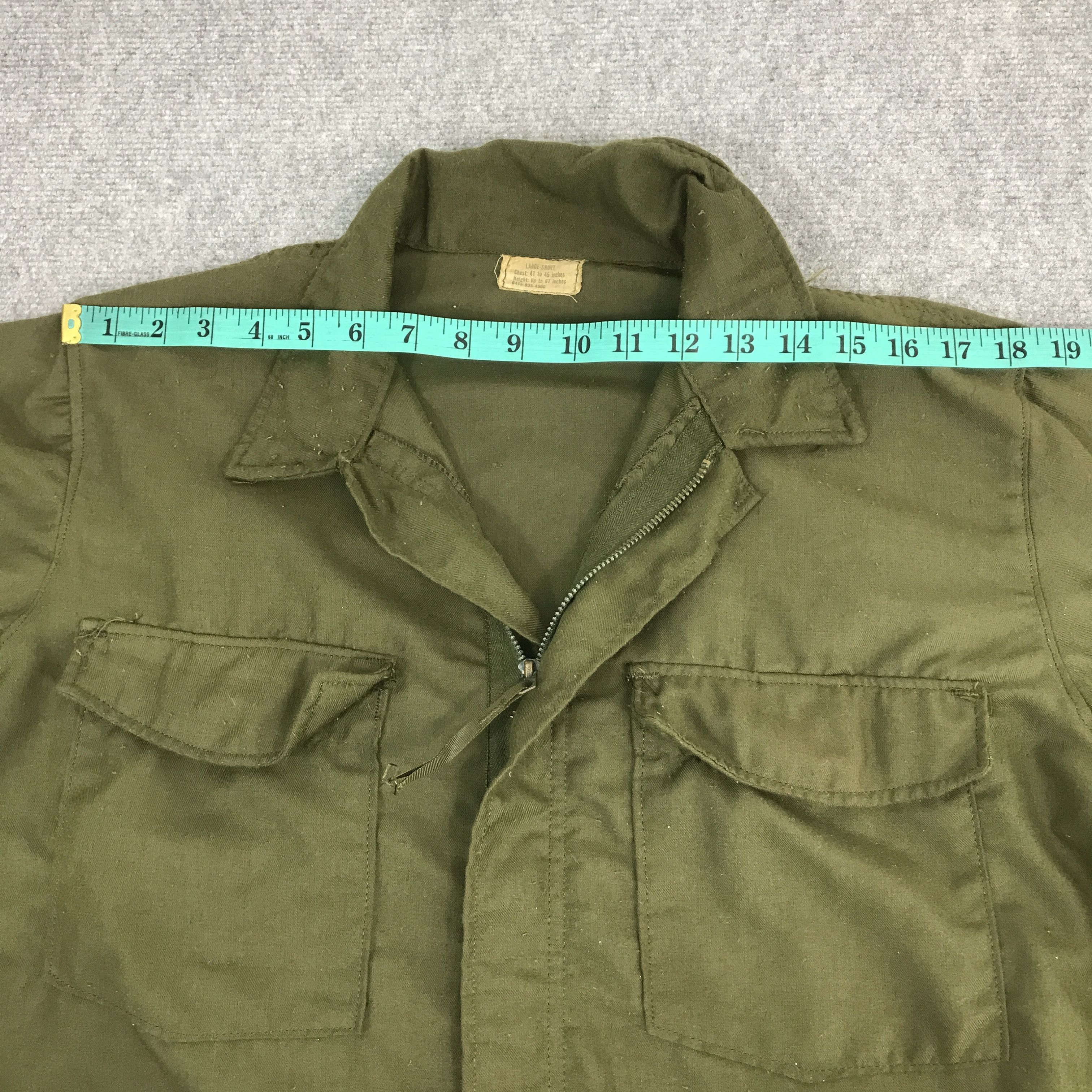 Vintage VTG US ARMY MILITARY ZIPPER DSA-100 JACKET Size US L / EU 52-54 / 3 - 5 Thumbnail