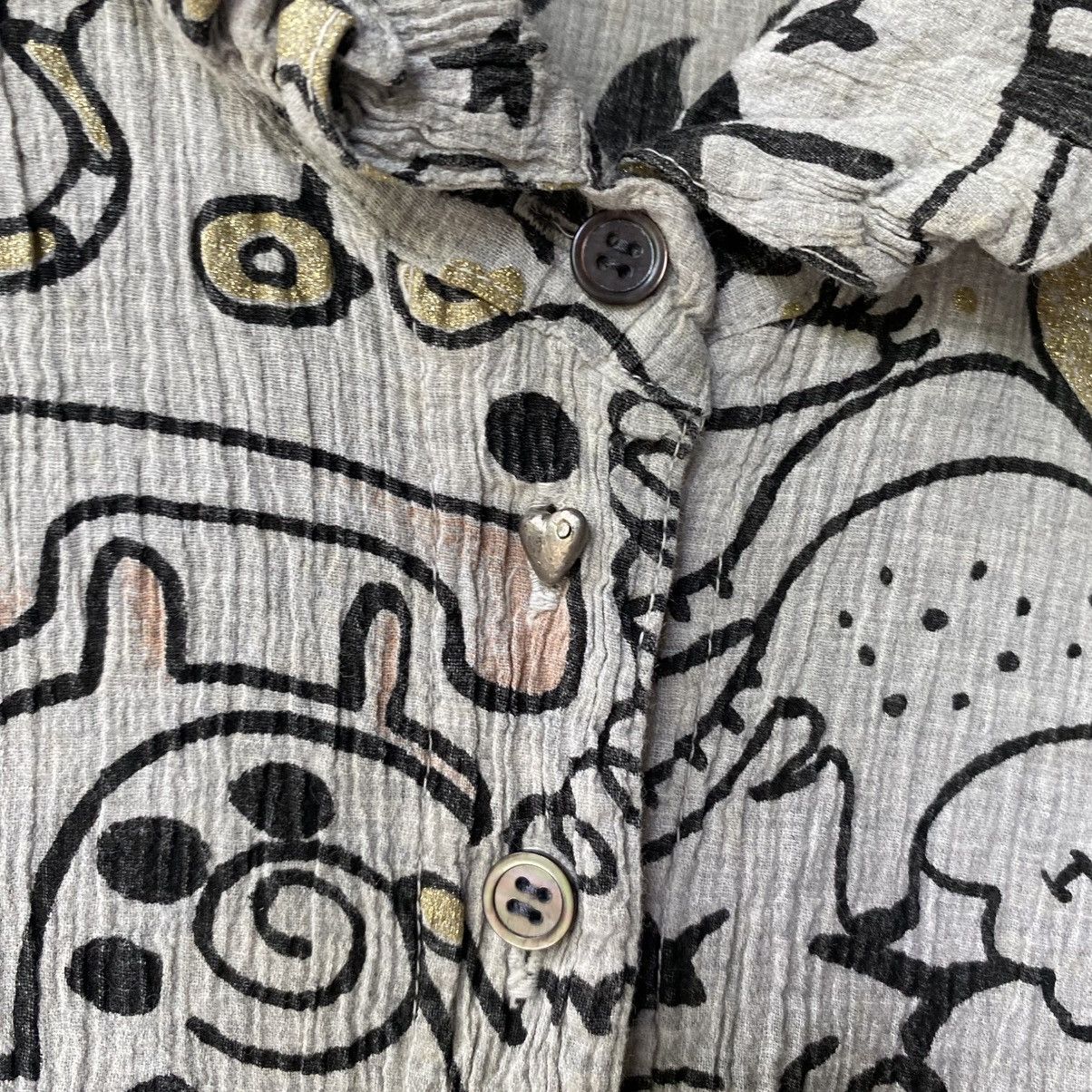 Tsumori Chisato TSUMORI CHISATO Playful Doodle Print Button-Up Shirt Size XS / US 0-2 / IT 36-38 - 5 Thumbnail