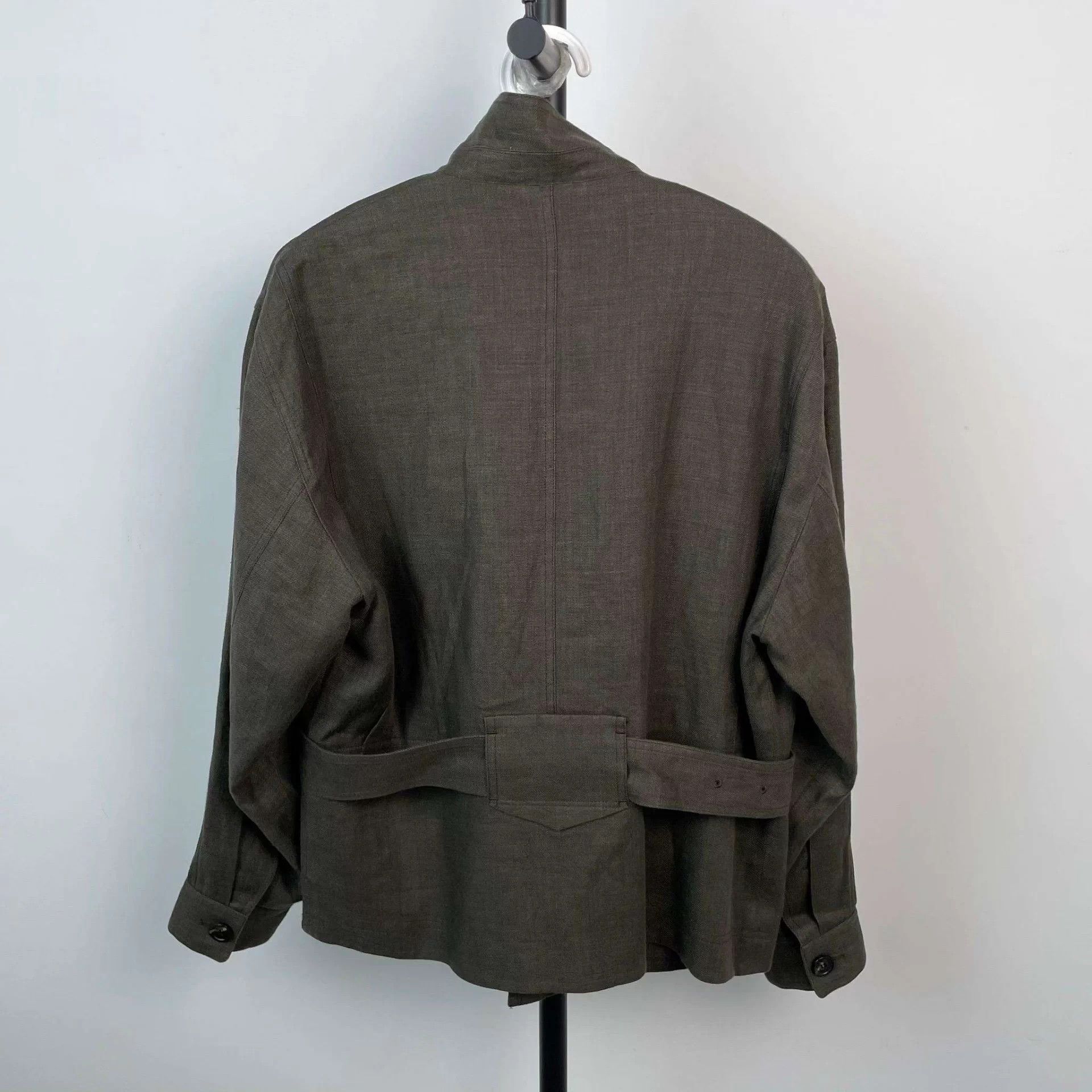 Loro Piana LP linen utility jacket 38 olive green belt Size S / US 4 / IT 40 - 2 Thumbnail