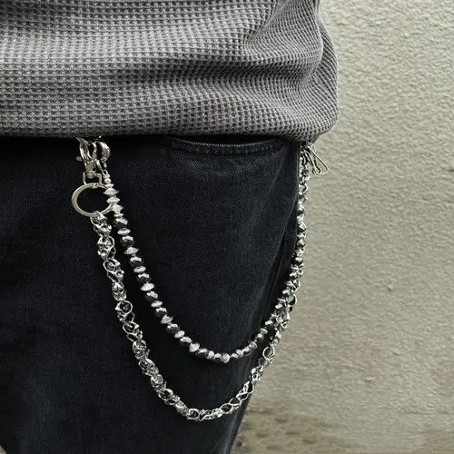 Jewelry Layered Silver Wallet Chain Size ONE SIZE - 1 Thumbnail