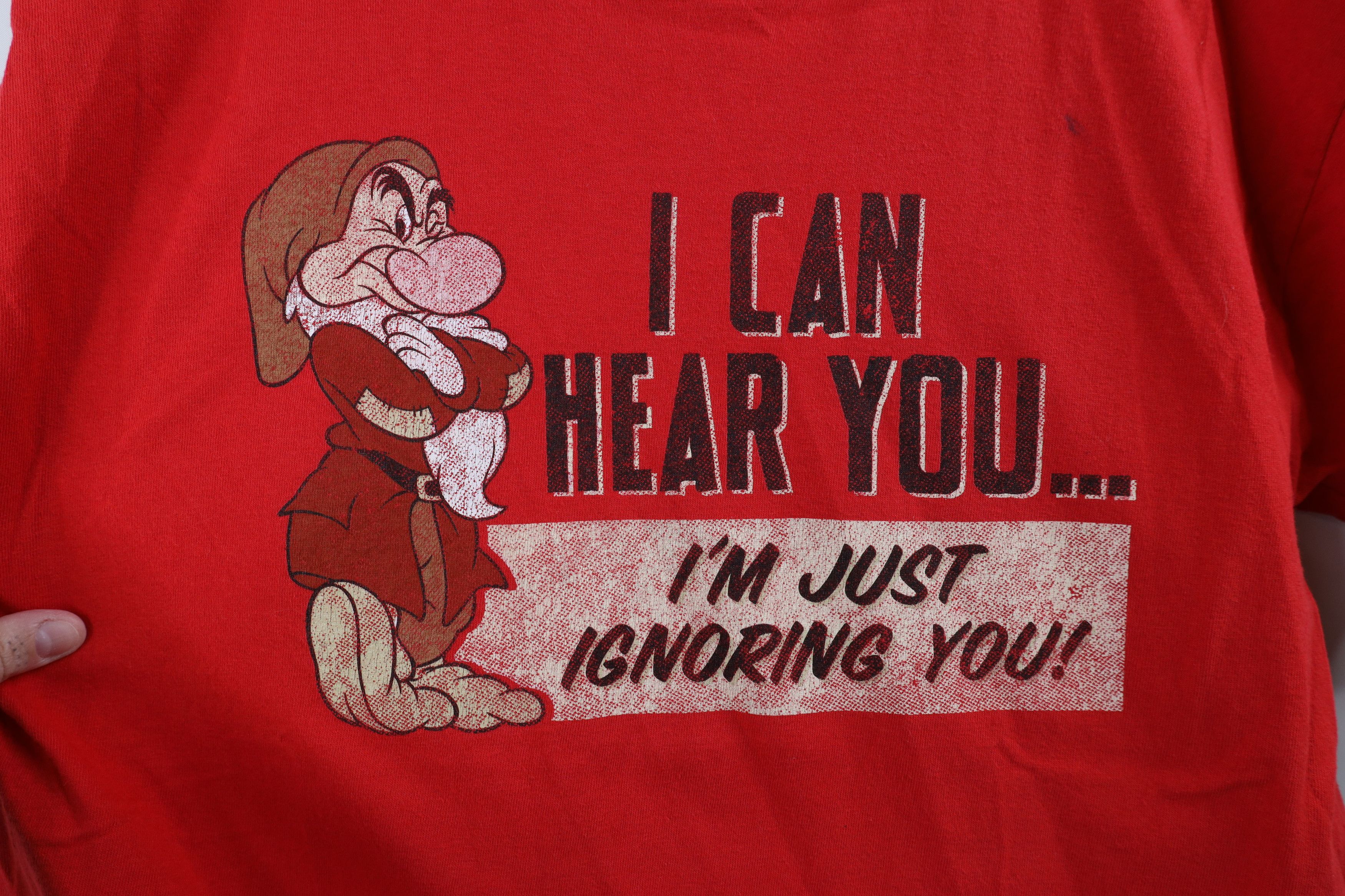 Disney × Vintage Vintage 90s Disney Grumpy Dwarf Short Sleeve T-Shirt Red Size US L / EU 52-54 / 3 - 5 Thumbnail