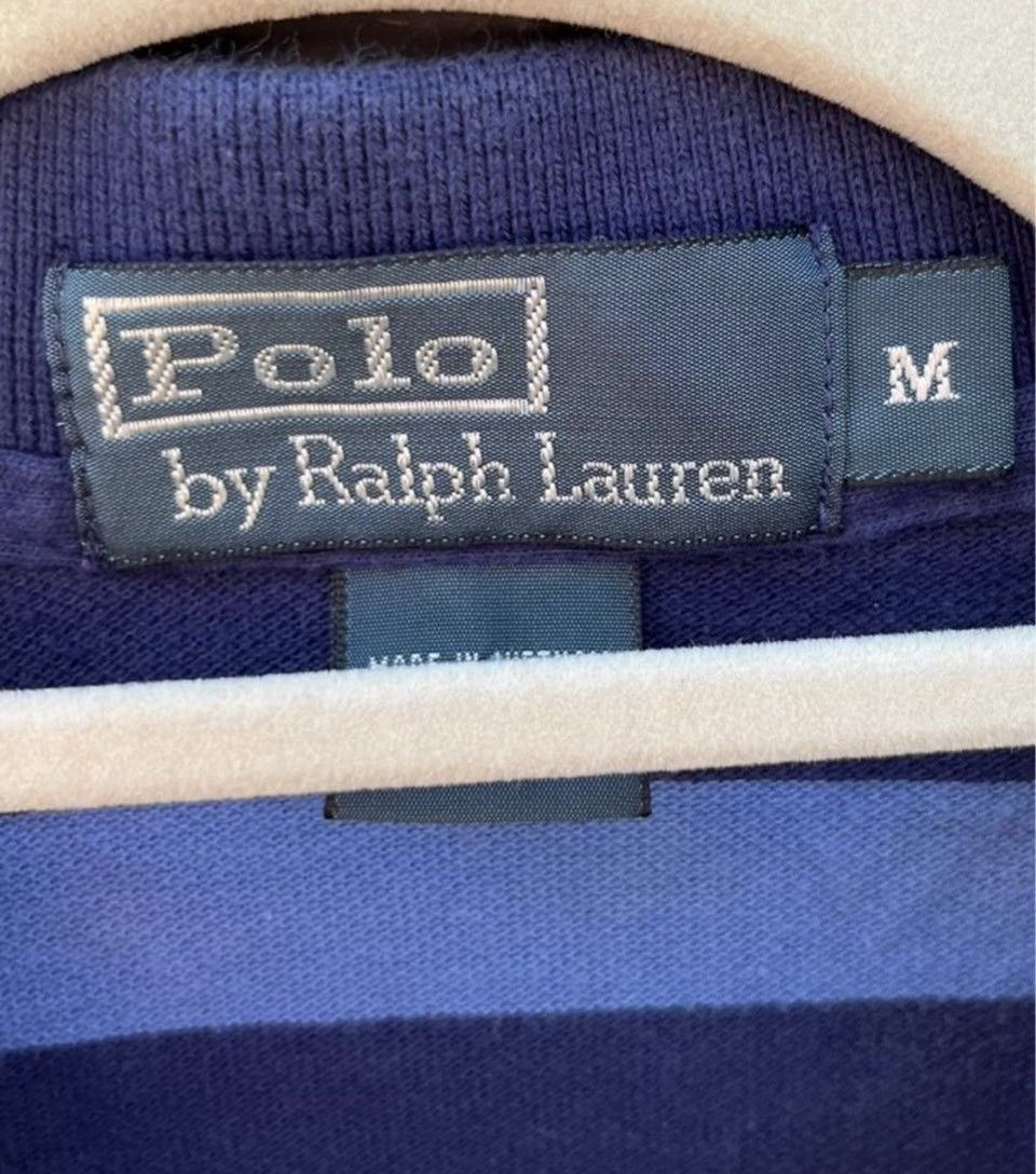Polo Ralph Lauren Vintage Polo Ralph Lauren Striped Polo Shirt Blue Boxy Size US M / EU 48-50 / 2 - 5 Thumbnail
