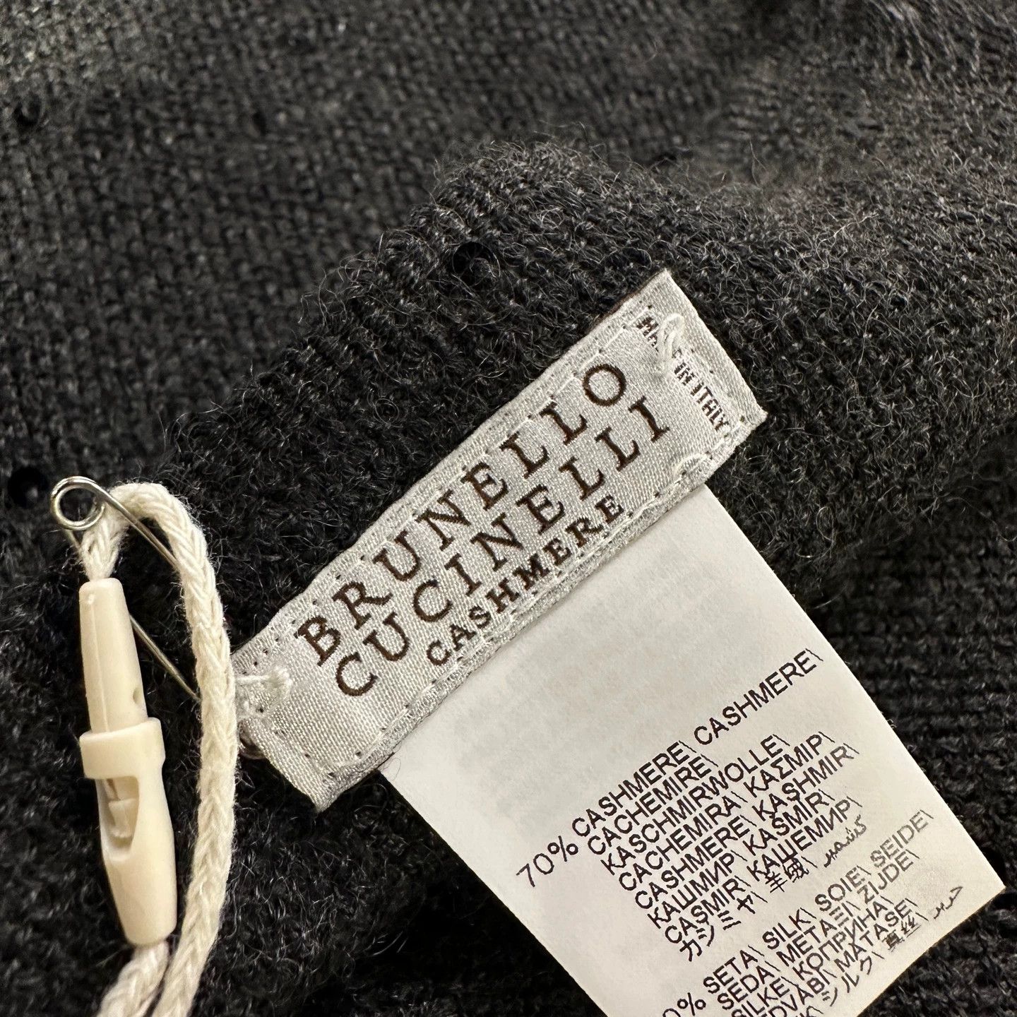Brunello Cucinelli Brunello C. may258 Cashmere Sequin Tassel Scarf Size ONE SIZE - 3 Thumbnail