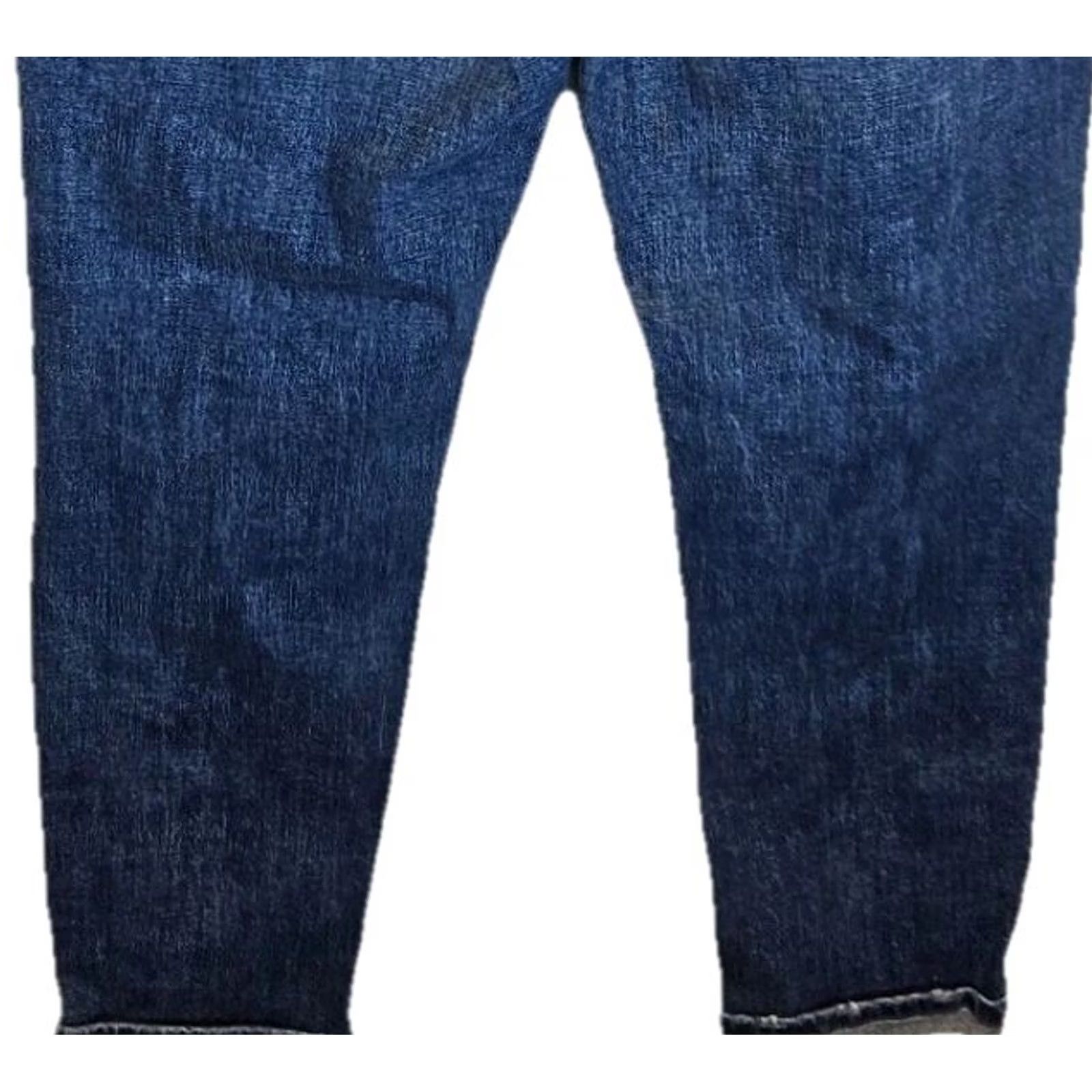 Vintage KanCan Jeans Skinny 9/28 Women Mid Rise Distressed Denim Stretch Blue 30" Waist Regular Inseam 27" Pant Style Jeans Womens Size 30" / US 8 / IT 44 - 6 Thumbnail