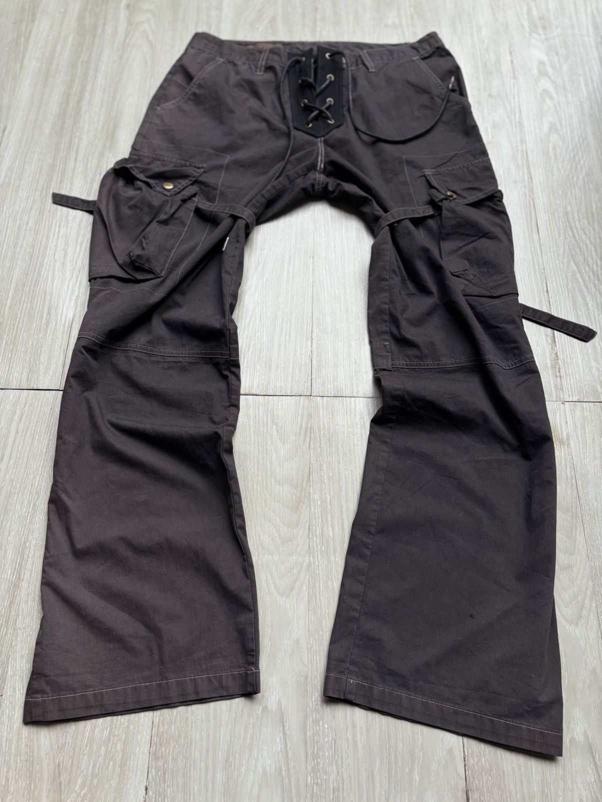 Sevenj lace up flare cargo pants