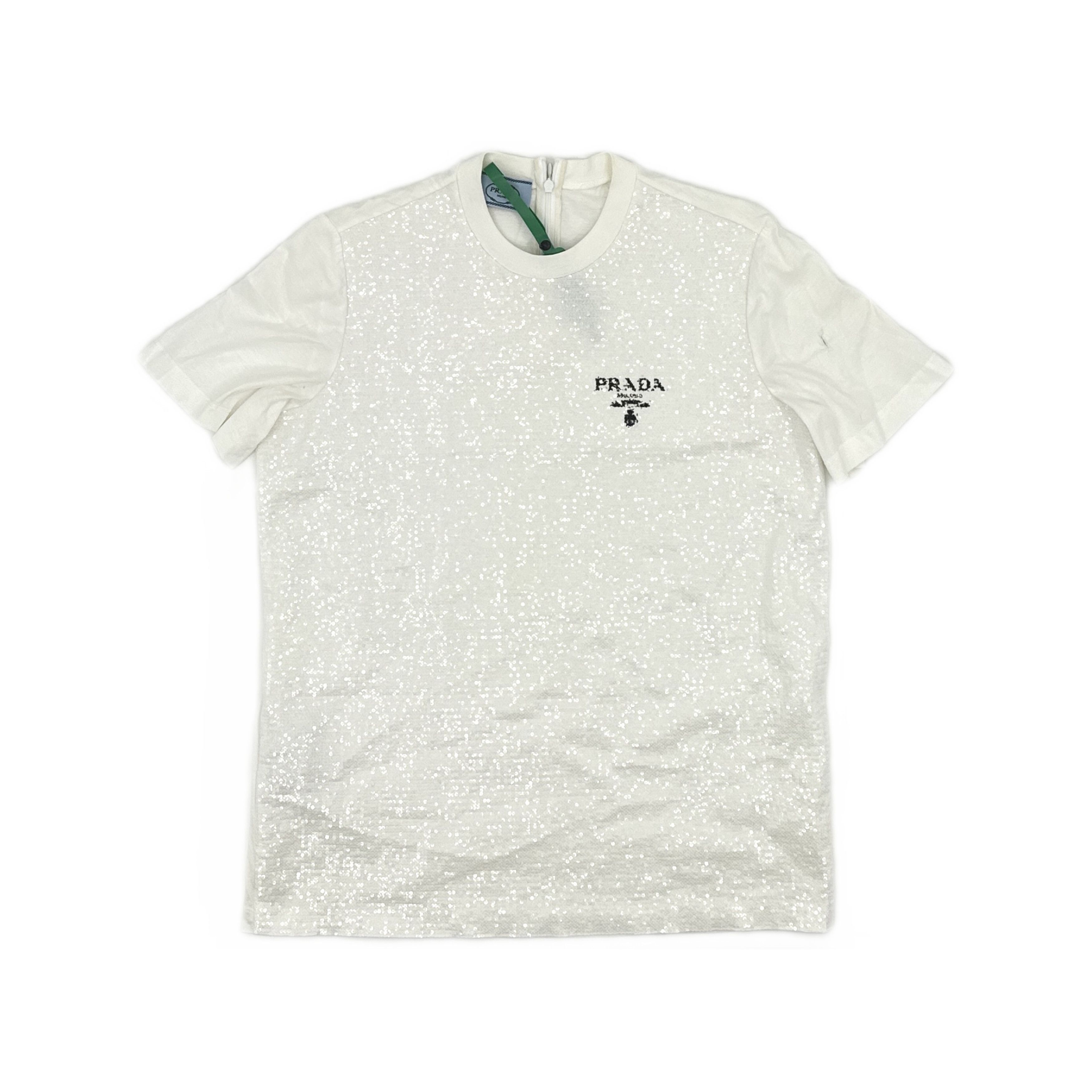 Prada Prada Sequin Short Sleeve T-Shirt Size S Size S / US 4 / IT 40 - 1 Thumbnail