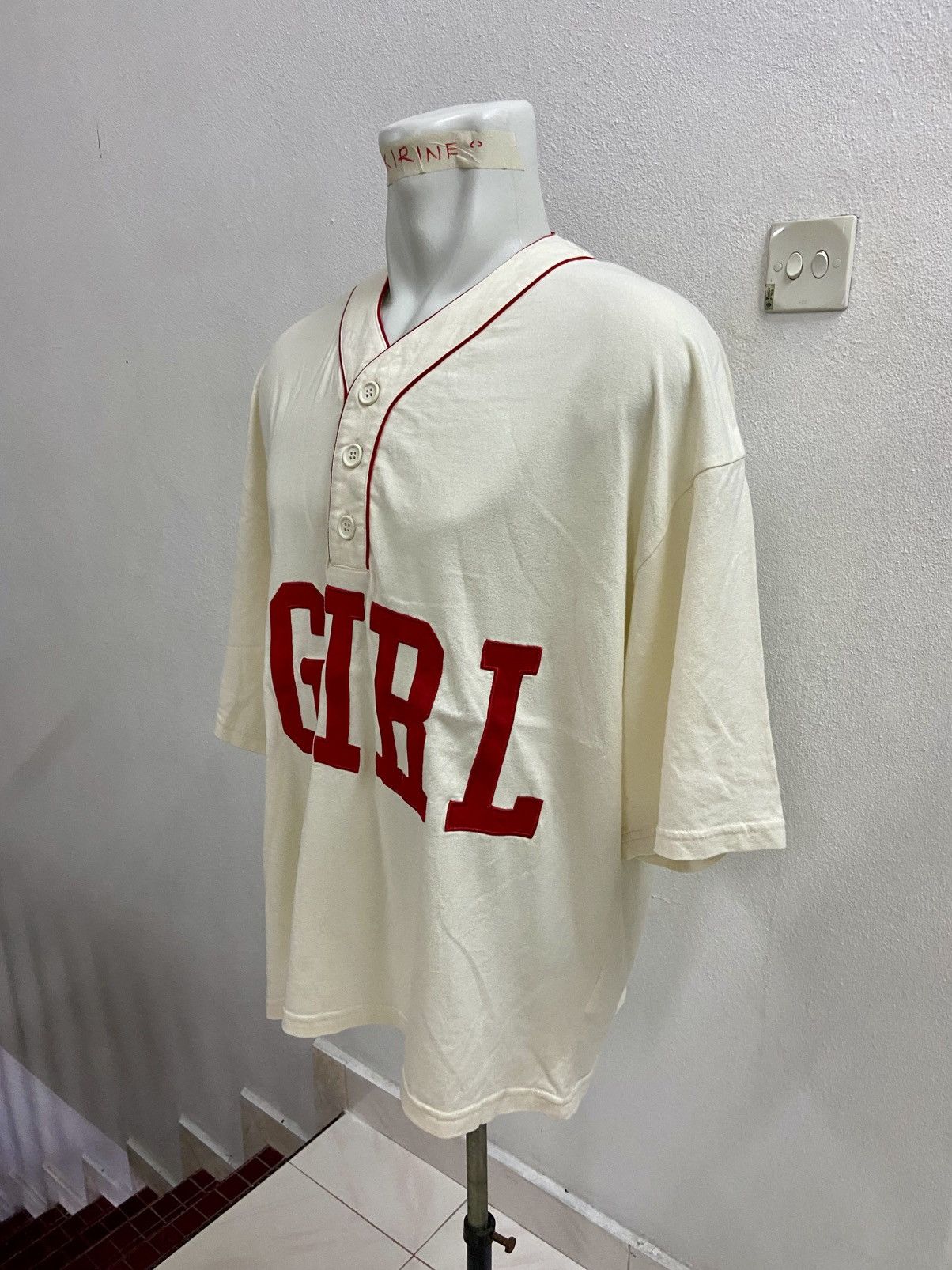 X-Girl X GIRL BAGGY BASEBALL SHIRT Size ONE SIZE - 5 Thumbnail