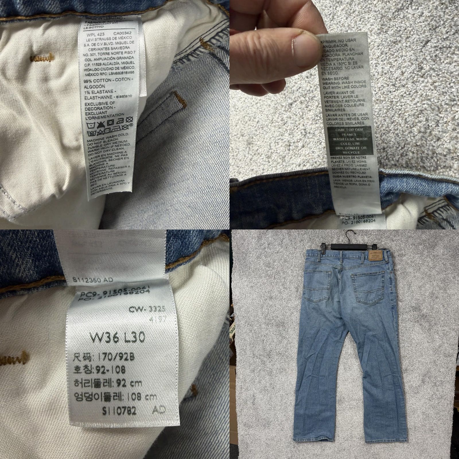 Vintage Levi Strauss Signature Bootcut Jeans Mens 36x29.5 Blue Stretch Denim Classic Jeans Denim Signature by Levi Strauss & Co. Bootcut Mens 36 Black? Size US 36 / EU 52 - 8 Thumbnail