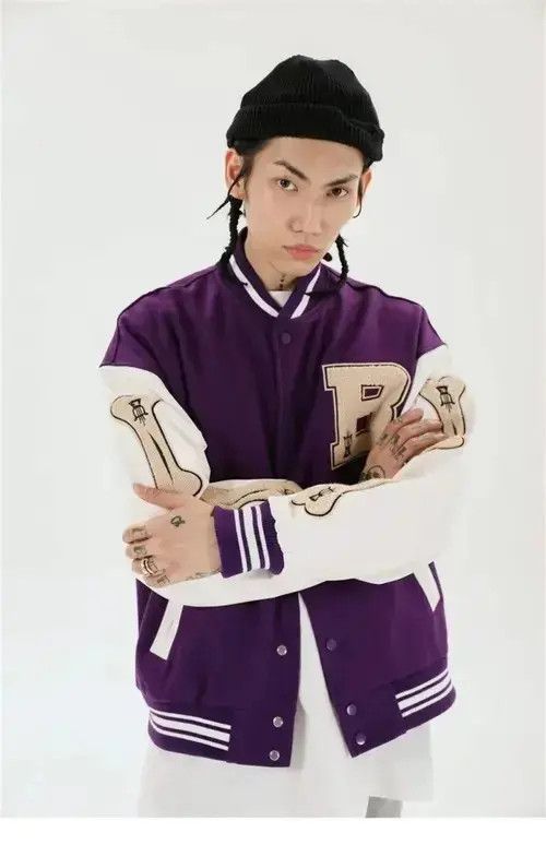 Other Bone Patchwork Varsity Jacket Size US L / EU 52-54 / 3 - 4 Thumbnail
