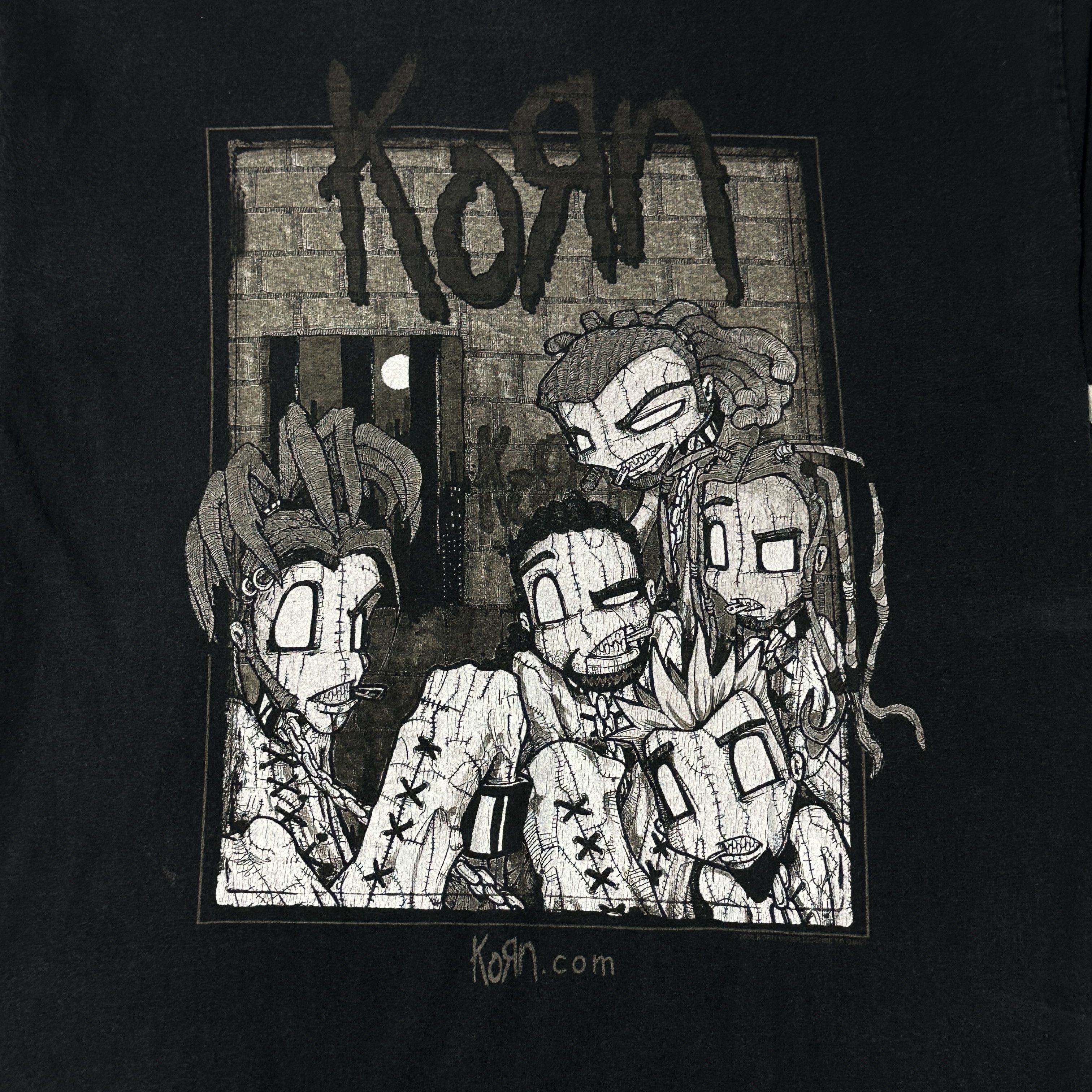 Giant Vintage Korn Cartoon Graphic Tour T-Shirt Size Large 90s Size US L / EU 52-54 / 3 - 2 Thumbnail