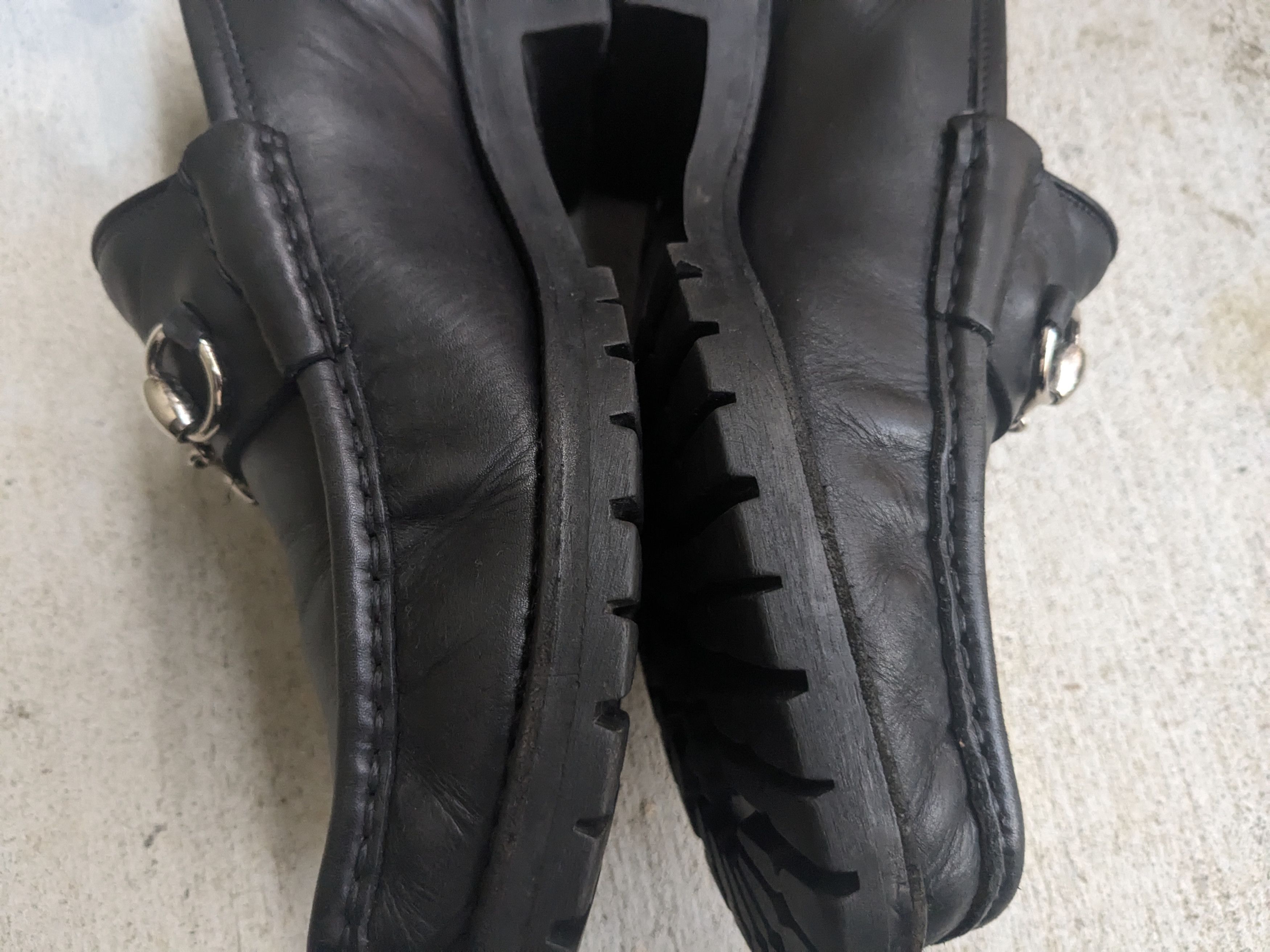 Gucci Gucci Horsebit Loafers Black 8 D Leather Rubber Snaffle Size US 8 / EU 41 - 7 Thumbnail