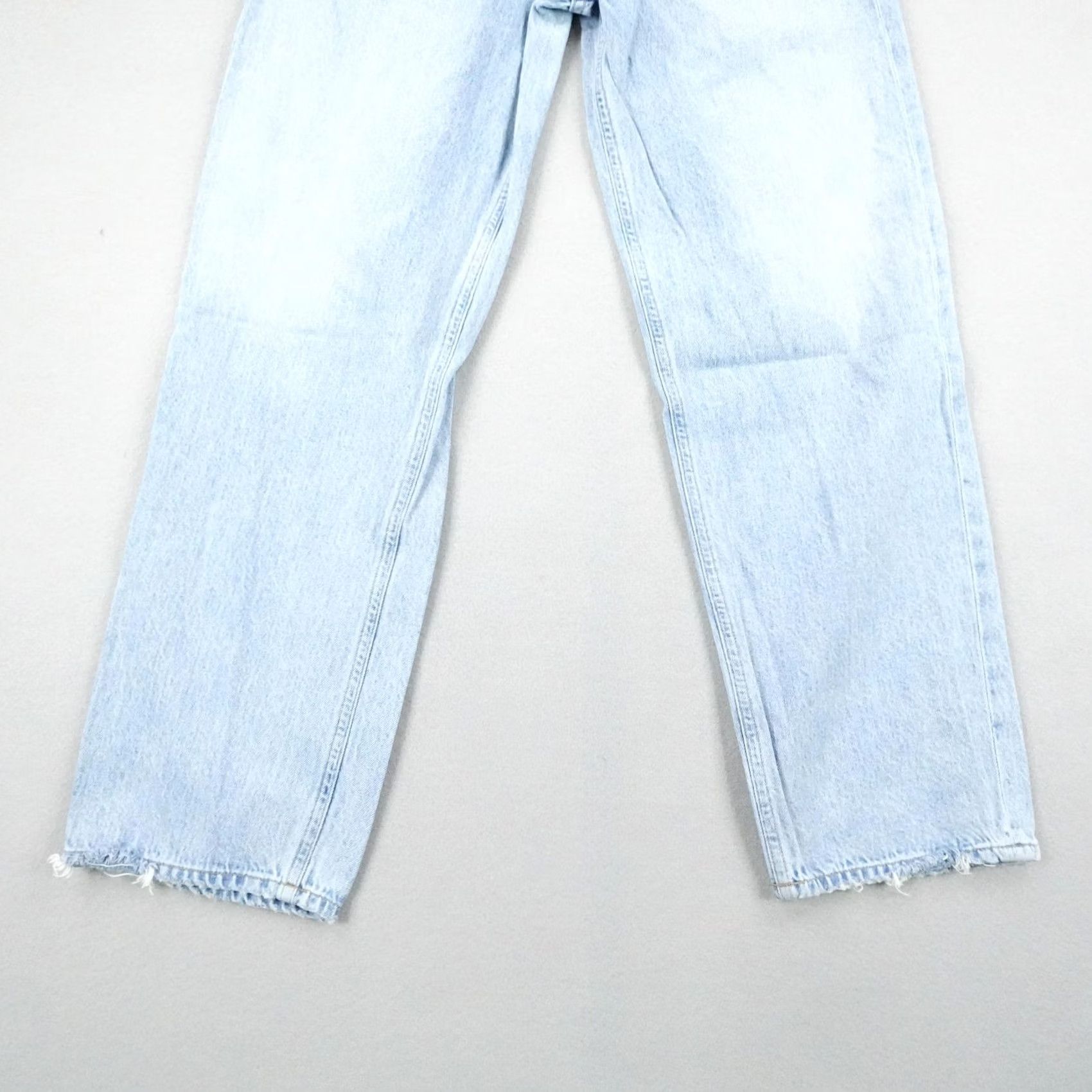 Agolde AGOLDE Jeans Womens 27 Blue Denim Light Wash High Rise Button Fly Criss Cross Size 27" / US 4 / IT 40 - 3 Thumbnail