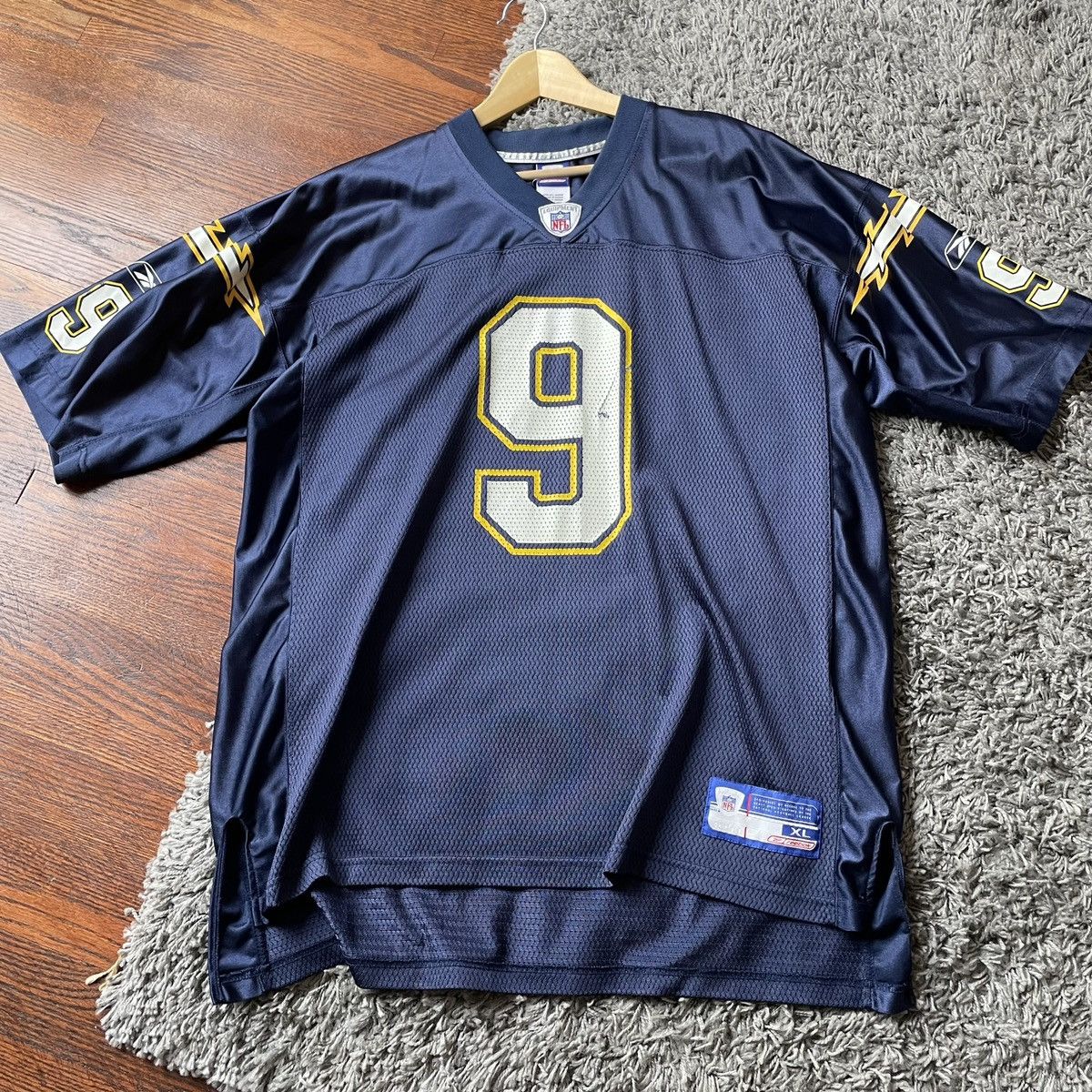 Vintage Los Angeles Chargers Drew Brees 9 Reebok NFL Jersey