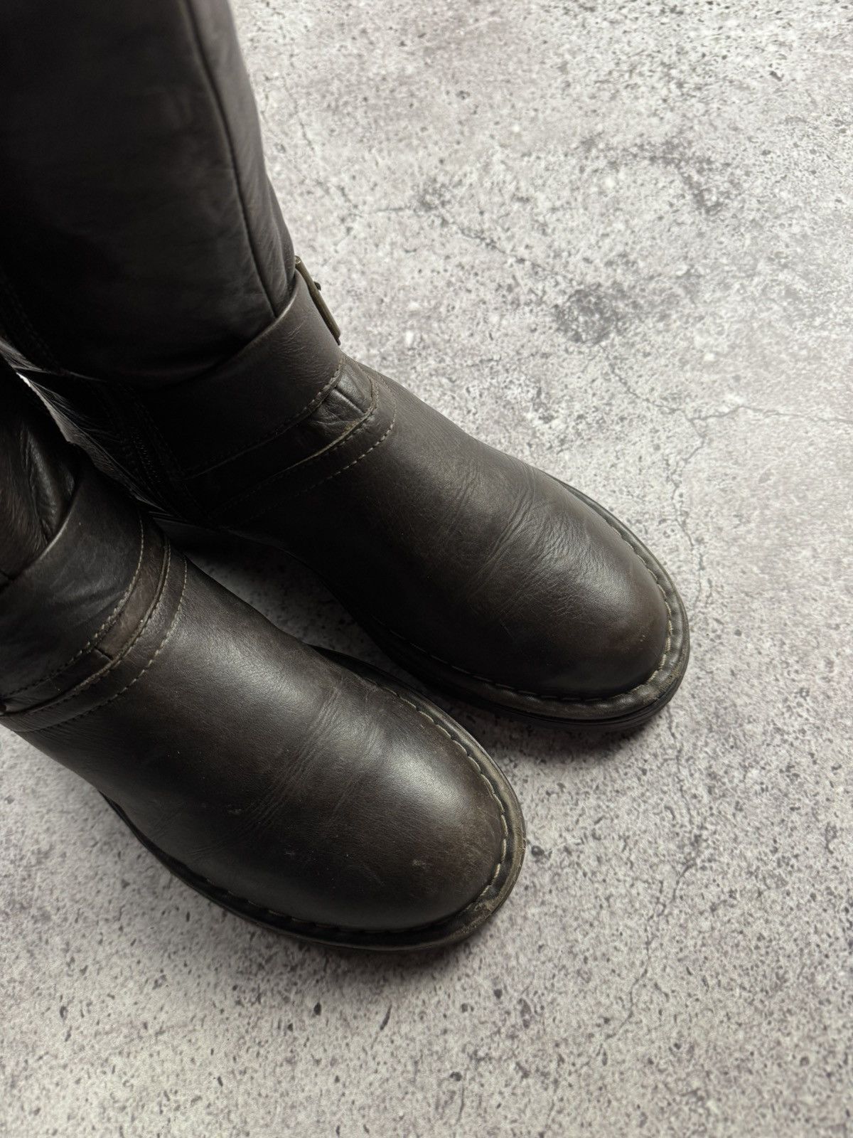 If Six Was Nine Vintage AS 98 Heel Rick Owens Style Leather Biker Boots Y2K Size US 8 / IT 38 - 11 Thumbnail