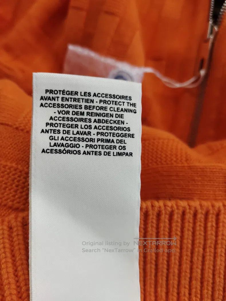 Hermes Hermes Orange Full Print H-Stripe Zipper Jacket Size XS / US 0-2 / IT 36-38 - 5 Thumbnail