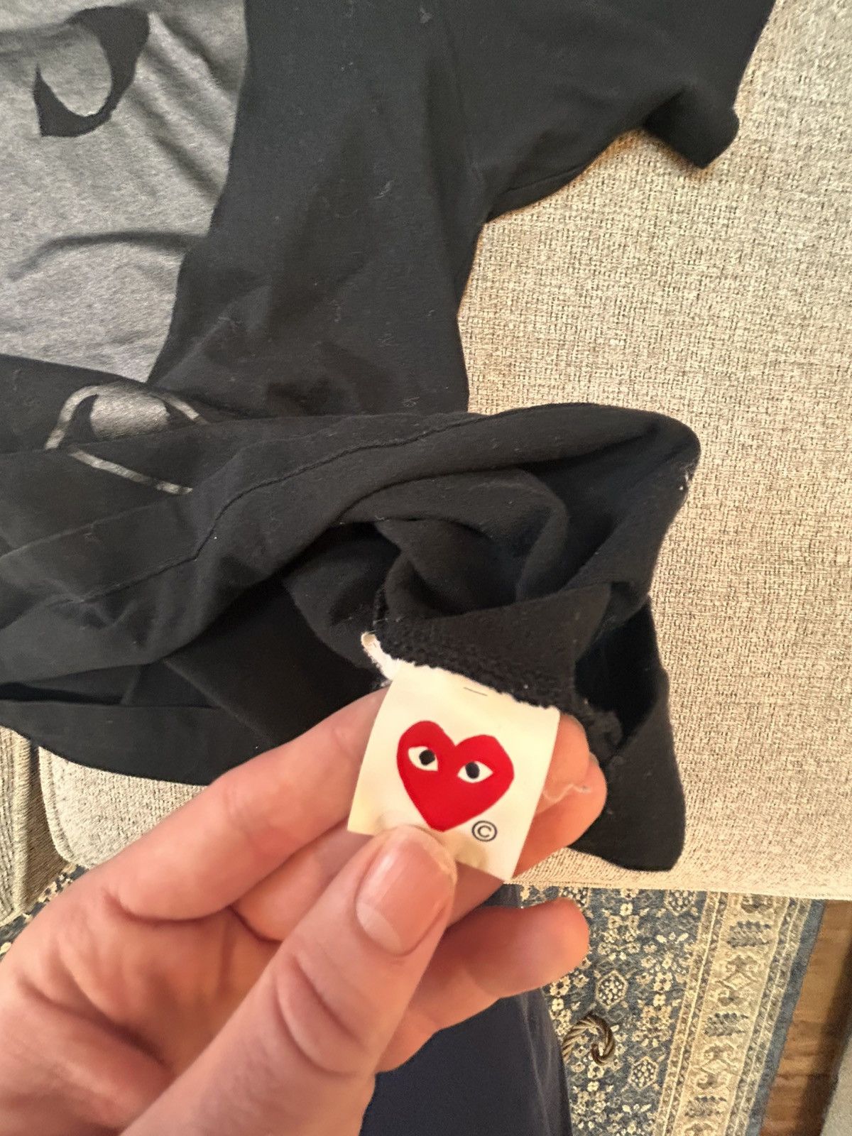 Comme des Garcons PLAY Comme des garçons play heart tee black Size US M / EU 48-50 / 2 - 5 Thumbnail